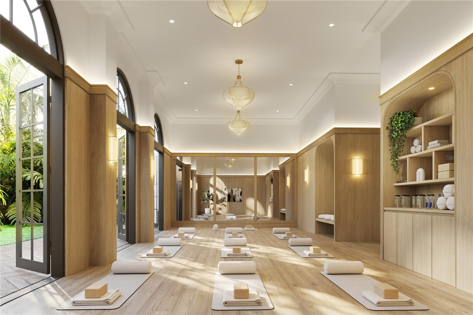 The Movement Studio at Mira Mar offers a beautifully designed wellness space for yoga, stretching, and fitness, creating a serene environment for residents to focus on health and well-being. - 65 S PALM AVE #1503, SARASOTA