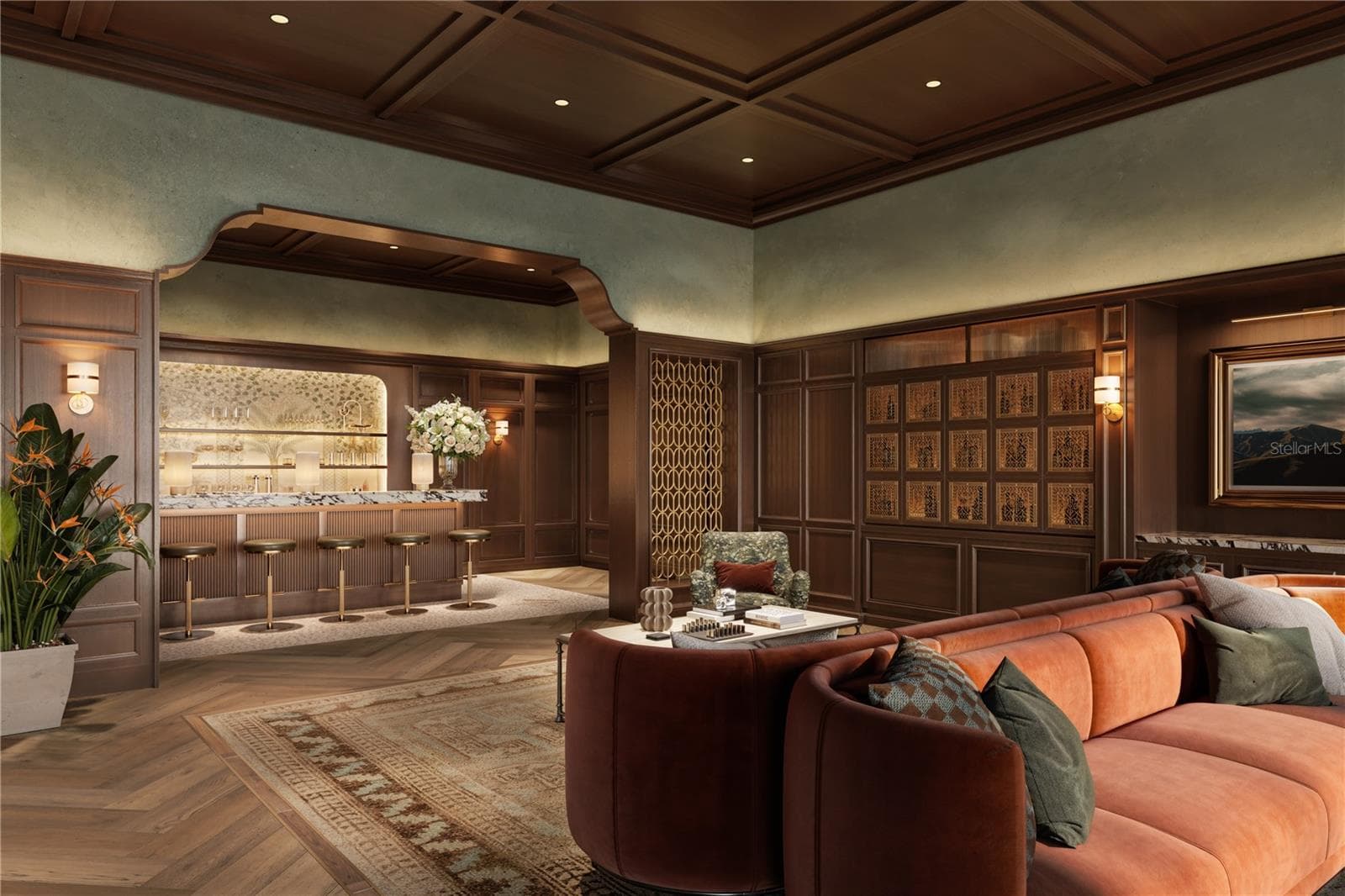 Perched atop the 19th floor, the Sky Speakeasy Lounge at Mira Mar is an exclusive residents’ retreat featuring a terrace, catering kitchen, and private liquor lockers-perfect for sunset views, fireworks, and refined social gathering space. - 65 S PALM AVE #1503, SARASOTA