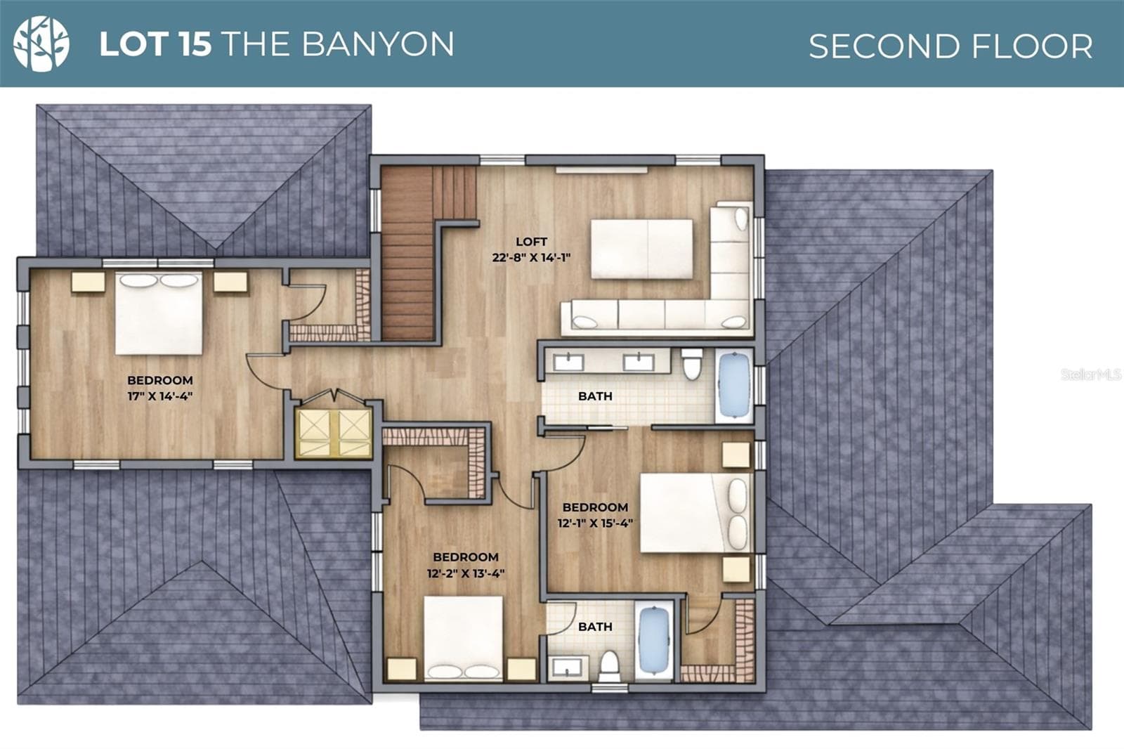 Second Floor Plan - 914 ENCLAVE PL, WINTER PARK