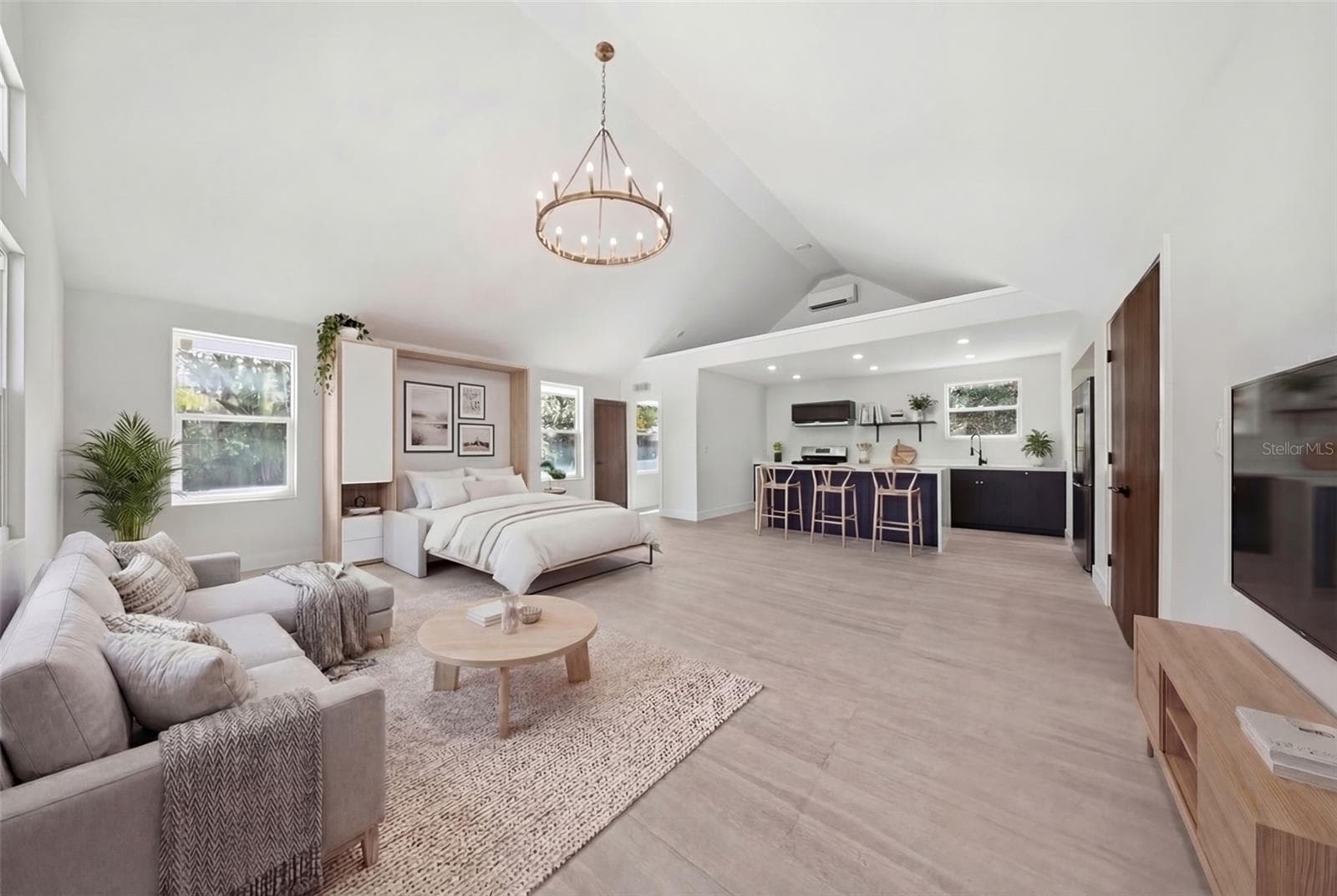 Main Living Space Staged As Multi-Family Studio - 1109 CHARLES ST, CLEARWATER
