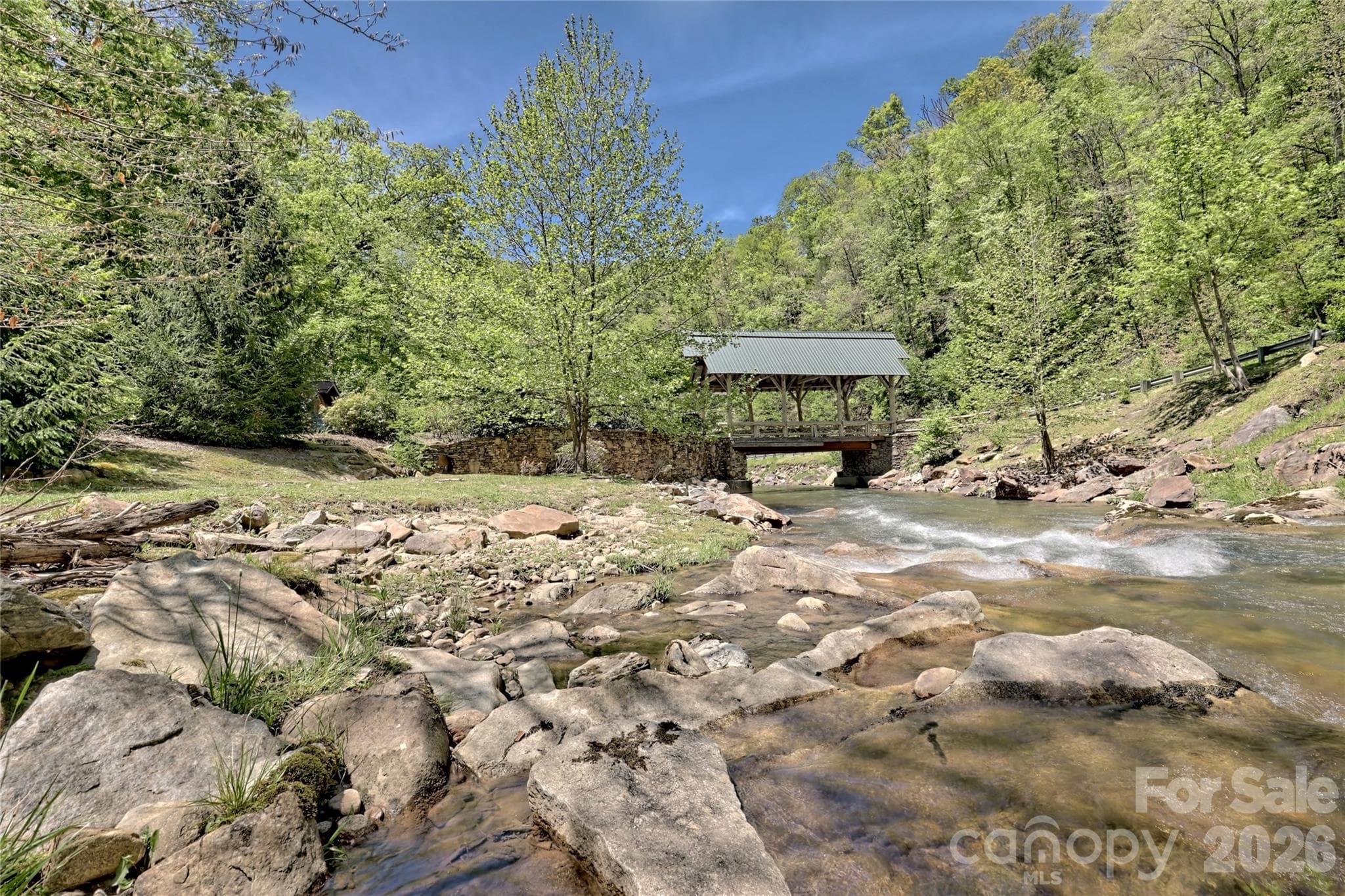Covered Bridge Entrance over the Tuckasegee River - Lots 82 & 83 Waterdance Drive, Tuckasegee