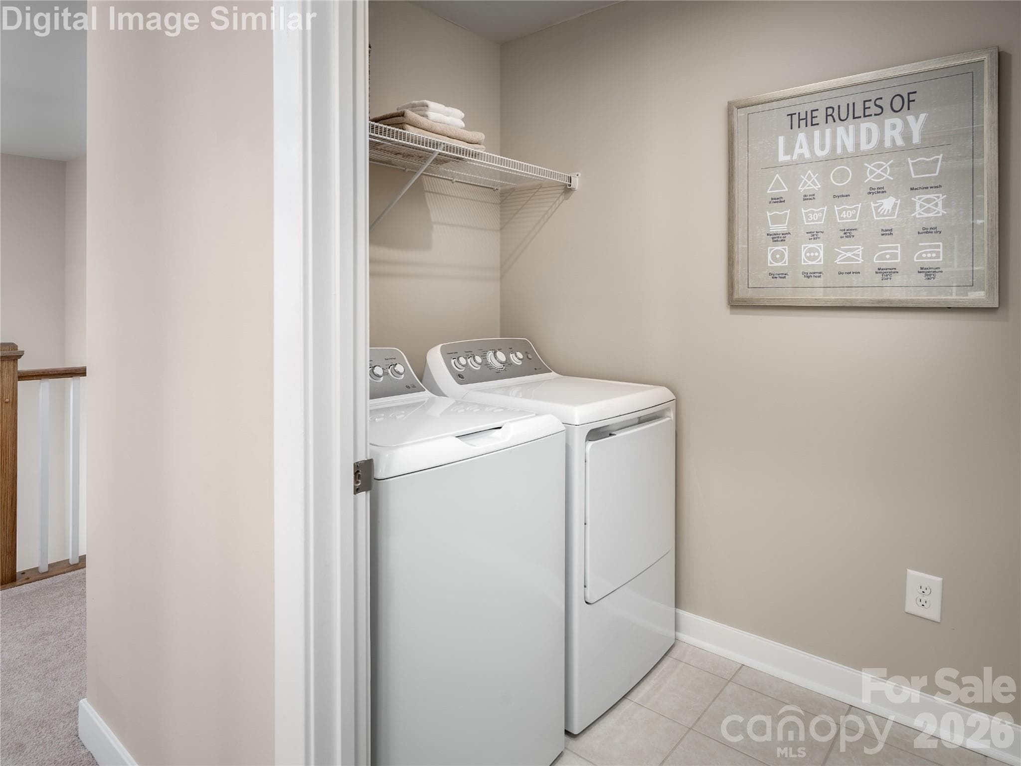 Laundry where you need it most — upstairs, just steps from the bedrooms! - Charlotte