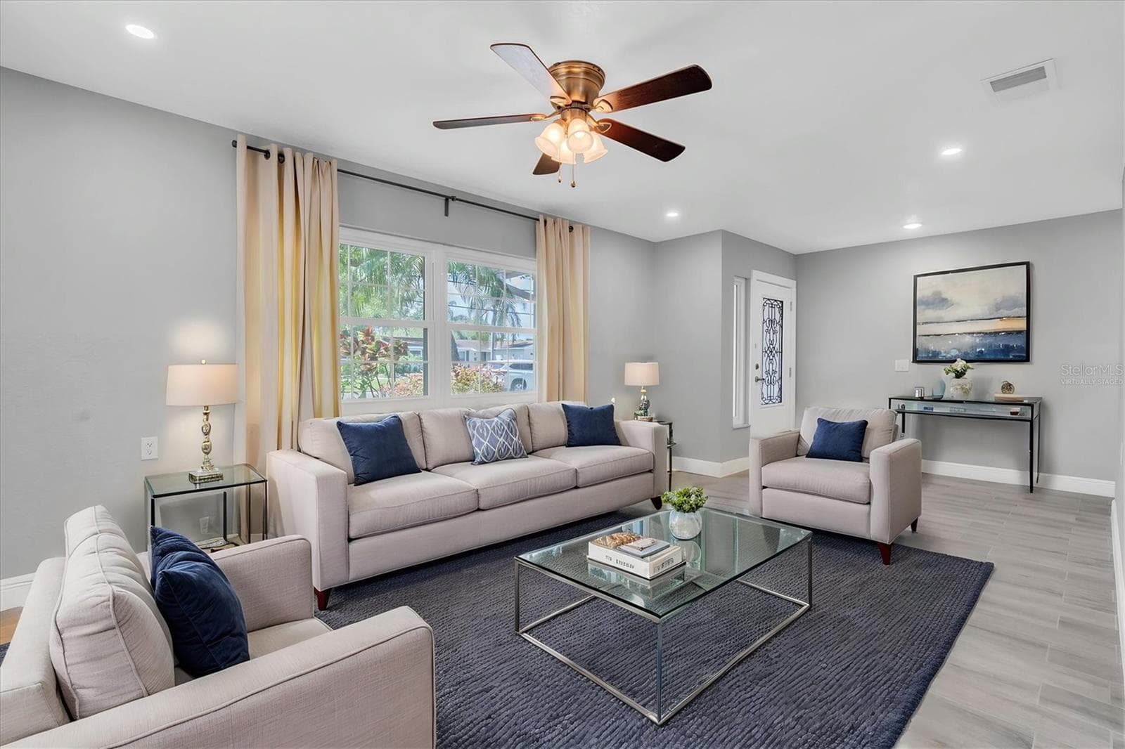 Virtually Staged living room - 5619 DENVER ST NE, ST PETERSBURG