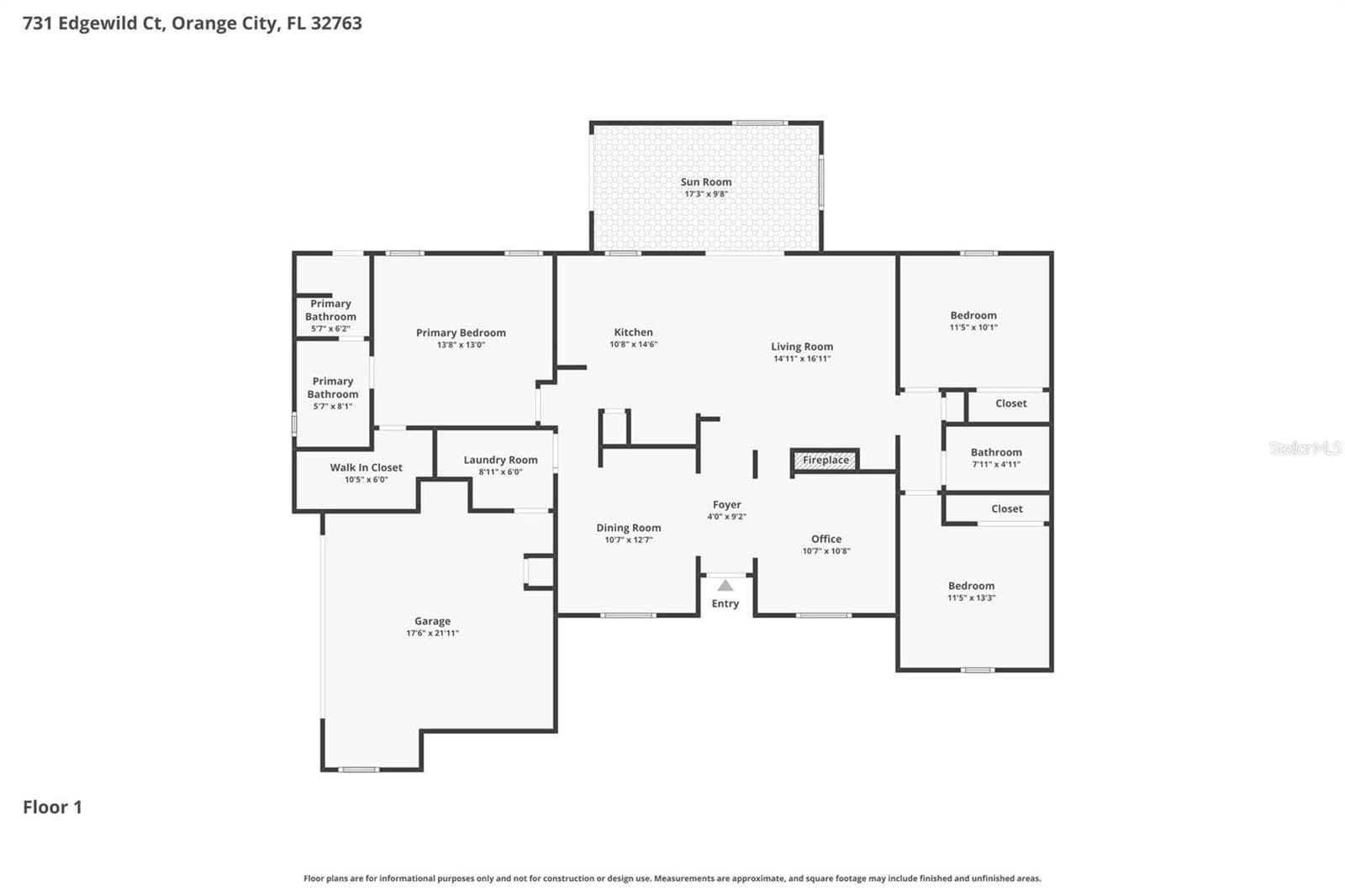 Room Dimensions may not be accurate, garage is 22x21 - 731 EDGEWILD CT, ORANGE CITY