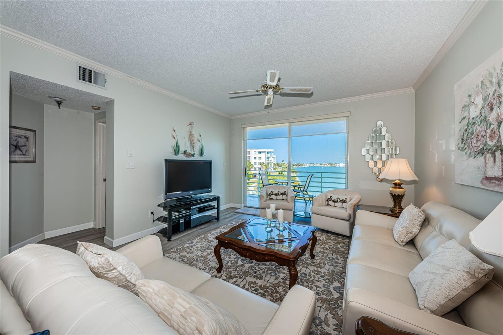 Living Room with Calming Views of the Bay - 7979 SAILBOAT KEY BLVD S #205, SOUTH PASADENA