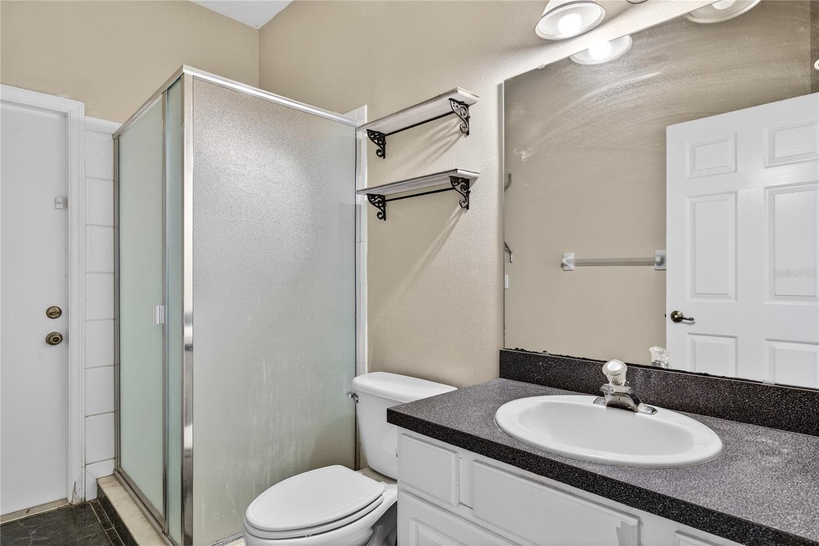 2ND BATHROOM FEATURES SHOWER AND ACCESS TO THE POOL DECK AND POOL - 28931 BEAUCLAIRE DR, TAVARES