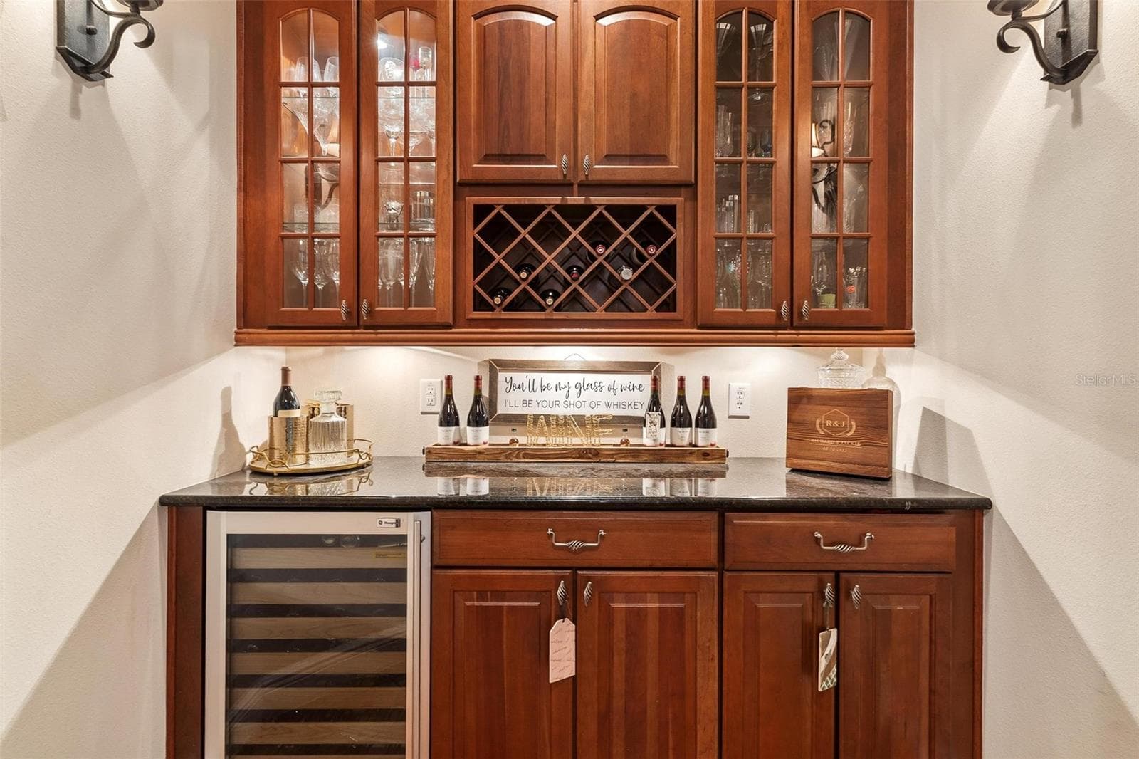 WINE FRIDGE AND CABINETS - 3001 ISOLA BELLA BLVD, MOUNT DORA