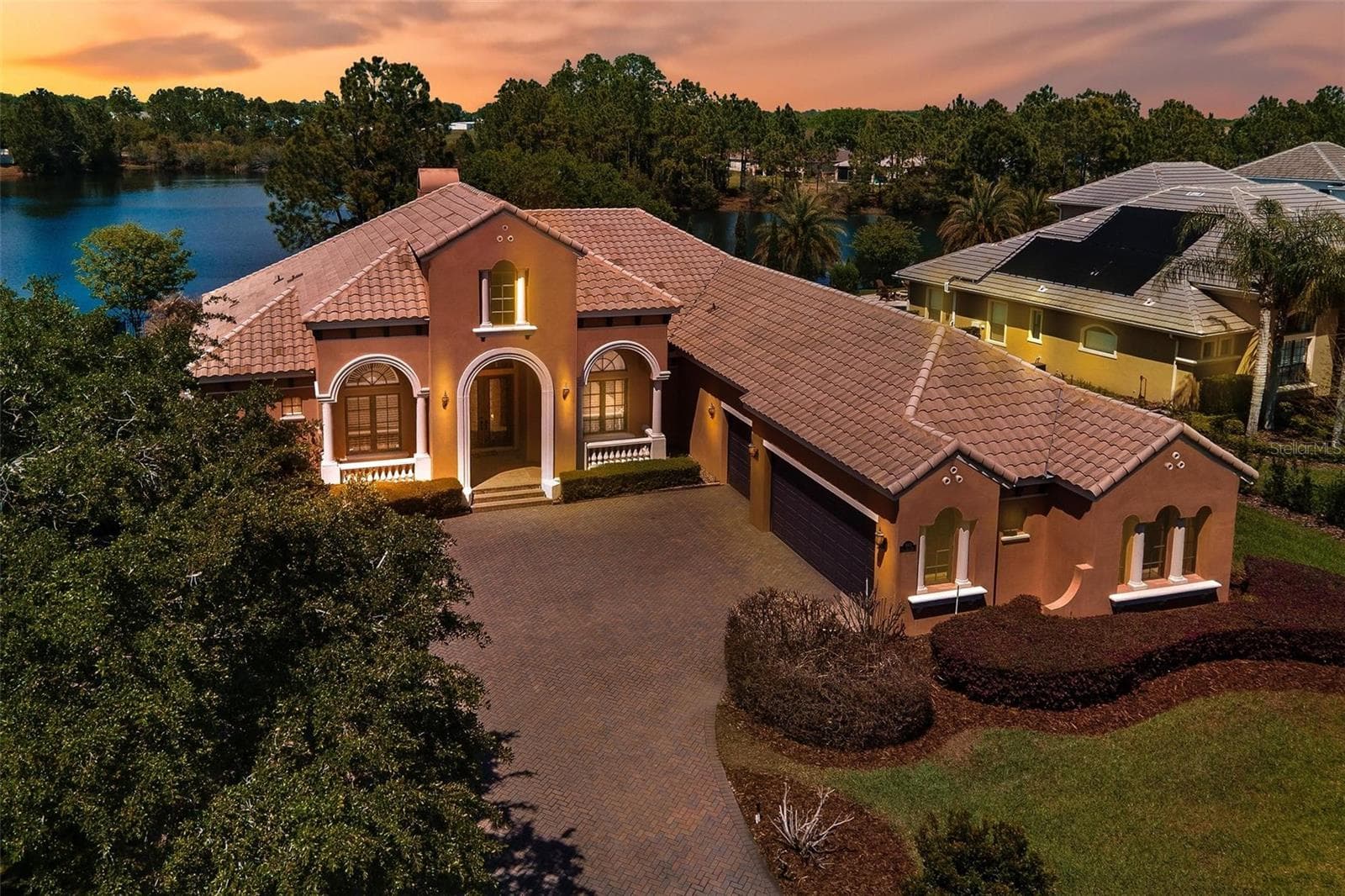 NIGHT AERIAL - 3001 ISOLA BELLA BLVD, MOUNT DORA