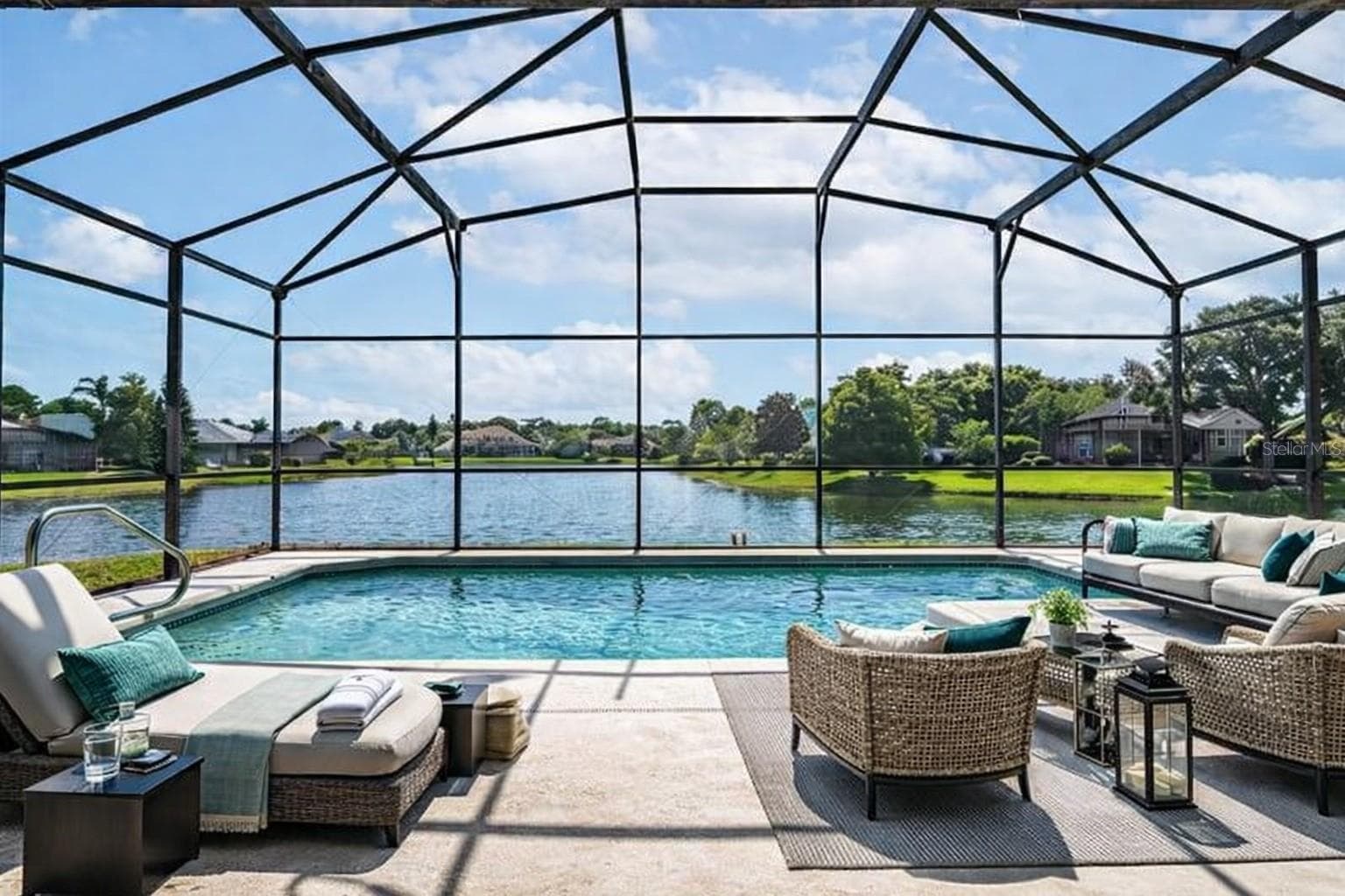 Pool. AI Staged - 6002 RENAISSANCE CT, ST CLOUD