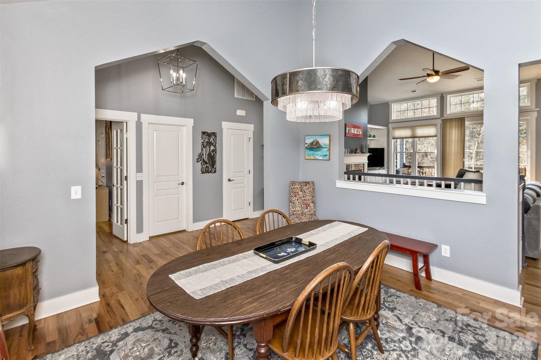 Dining room is open to the entryway and the living room - 37 Creekside View Drive, Asheville