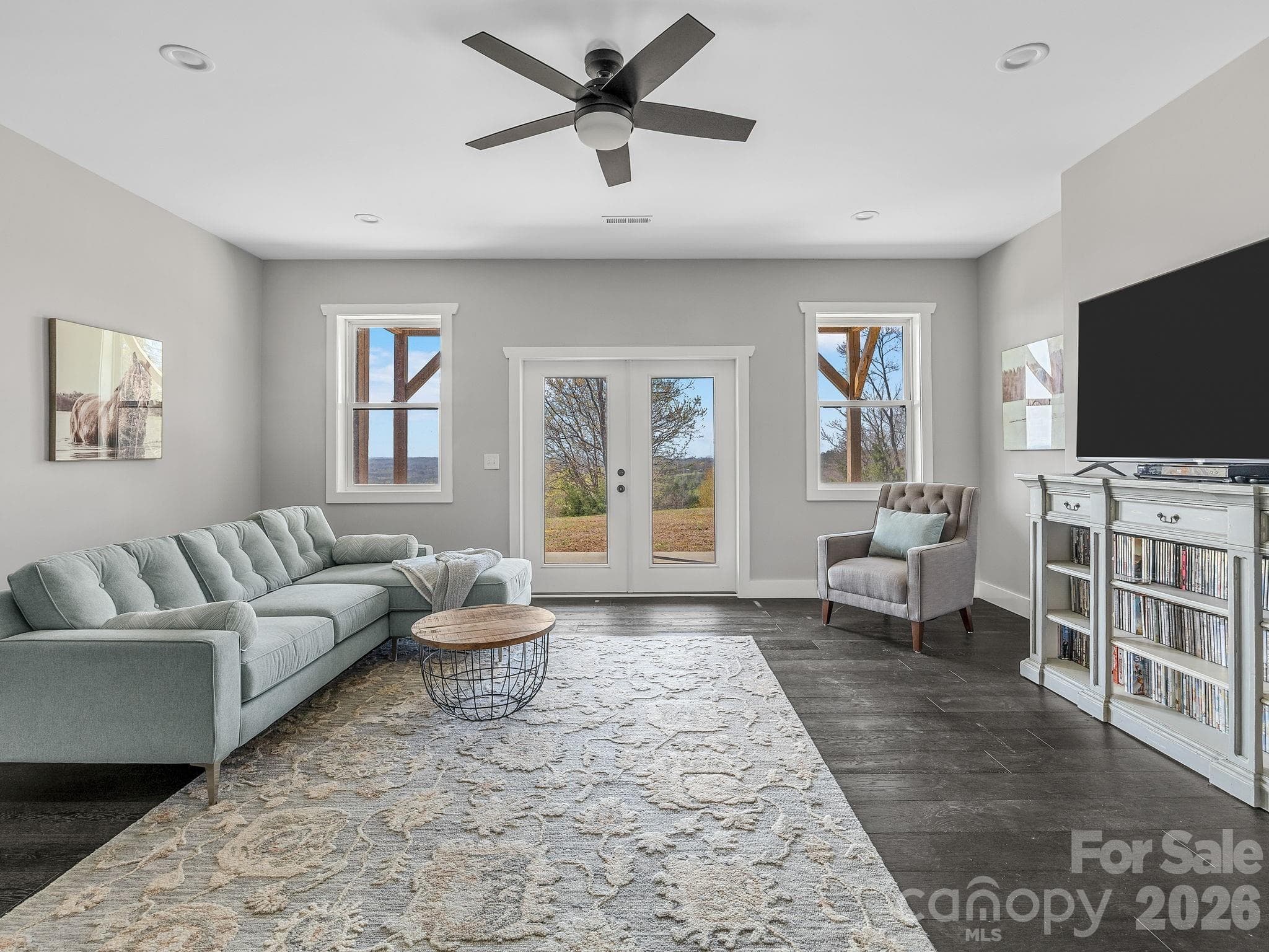 French doors lead to outside patio. - 345 Preservation Trail, Columbus