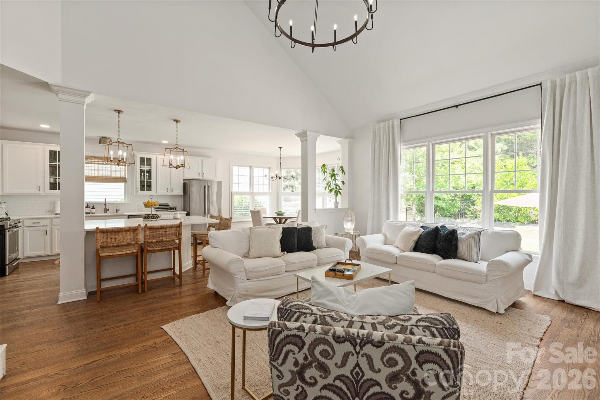 Two story family room and filled with natural light! - 869 Stratford Run Drive, Fort Mill
