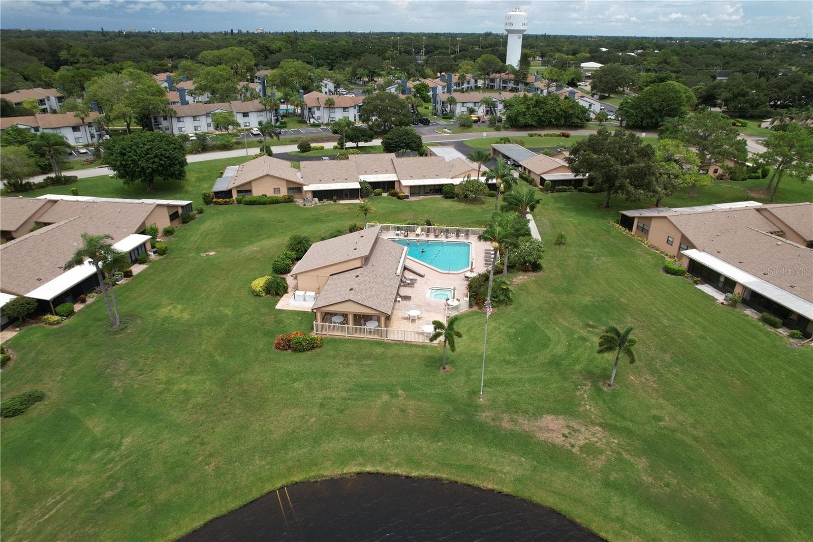 Aerial of the clubhouse and resort style pool - 6220 29TH AVE W #6220, BRADENTON