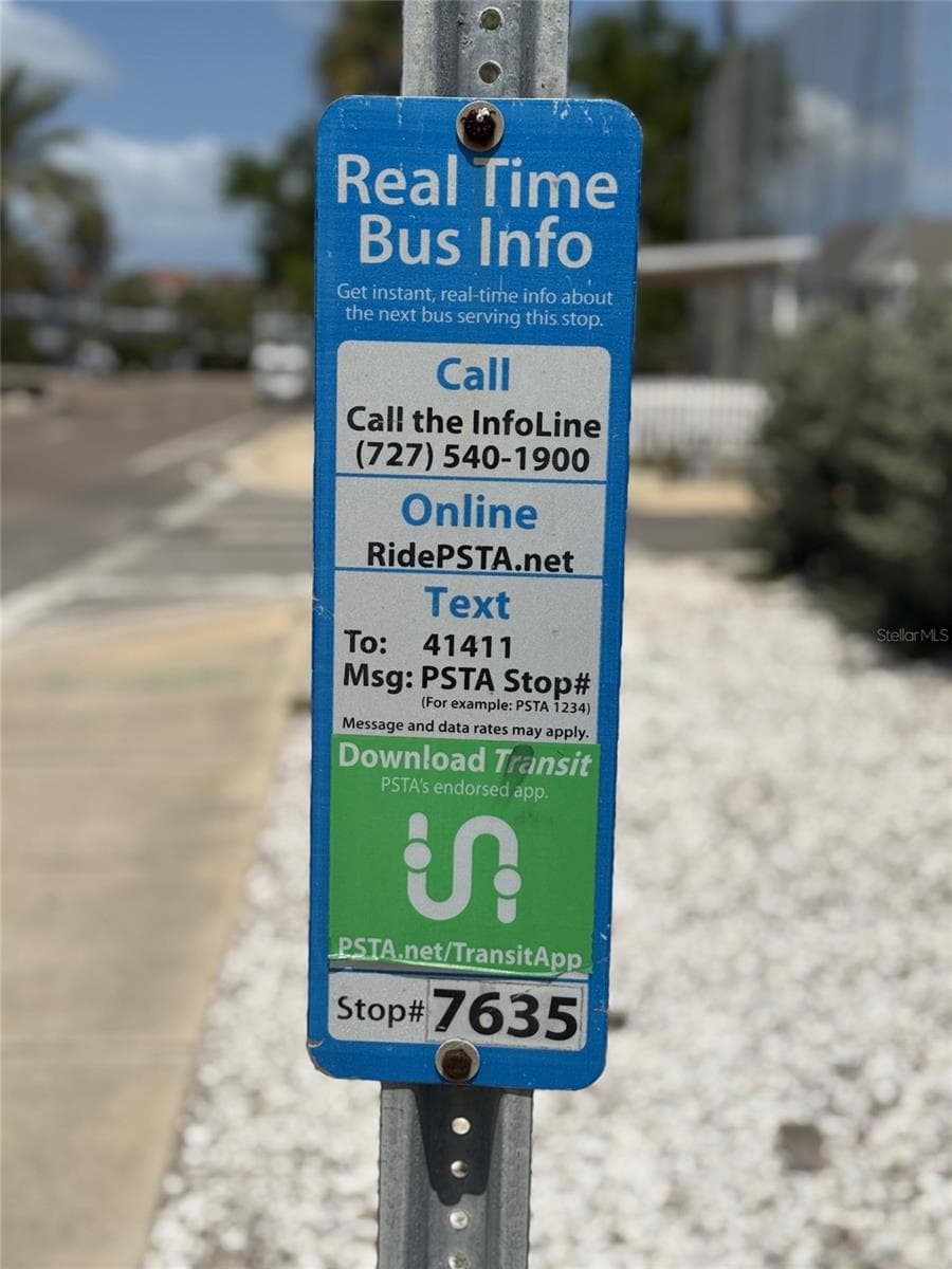 The Trolley provides real time bus info - 8901 BLIND PASS RD #127, ST PETE BEACH