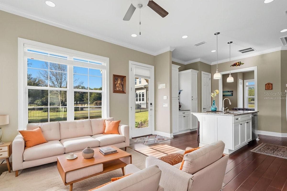 Guest House Living Room (virtually staged) - 10401 NW 153RD TER, ALACHUA