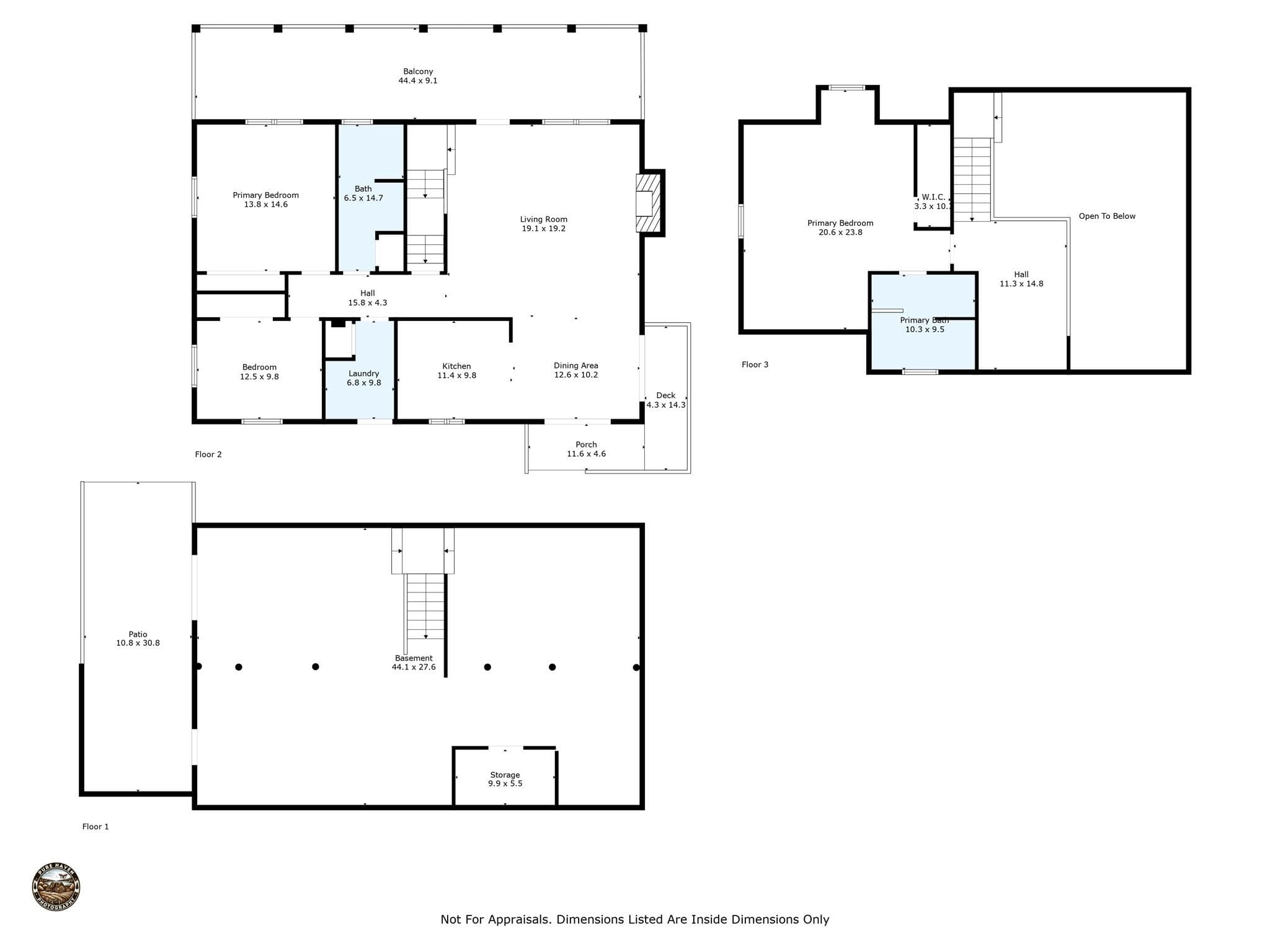 all three levels, including unfinished basement - 2304 Mountain Page Road, Saluda