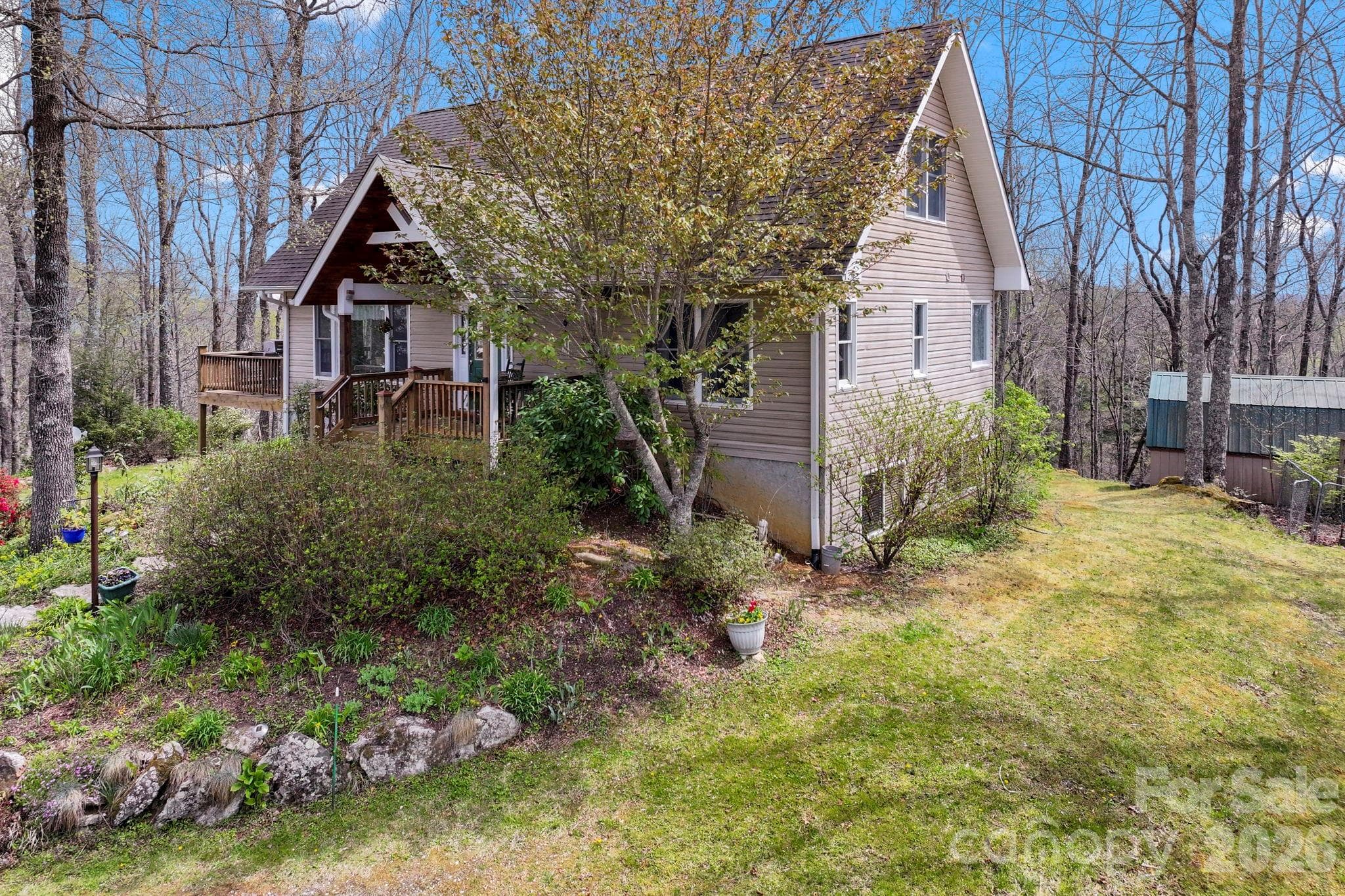 Side view of the home - 13705 Rosman Highway, Lake Toxaway
