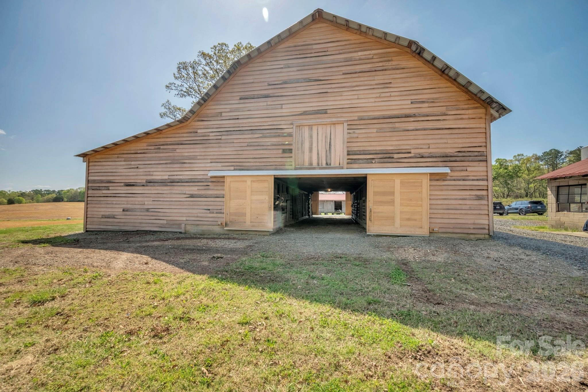 Cypress sided sliding barn doors - 32286 Laton Road, Albemarle