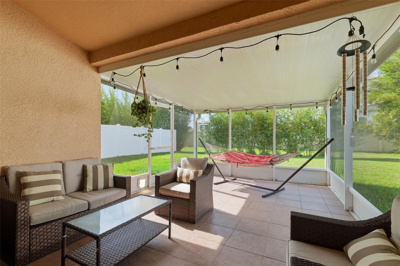 Covered, screened in back patio - 16810 TAYLOW WAY, ODESSA