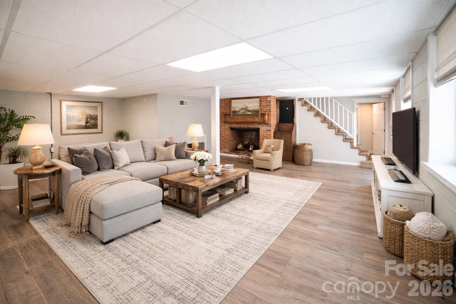 Basement Great Room - Virtually Staged - Morganton