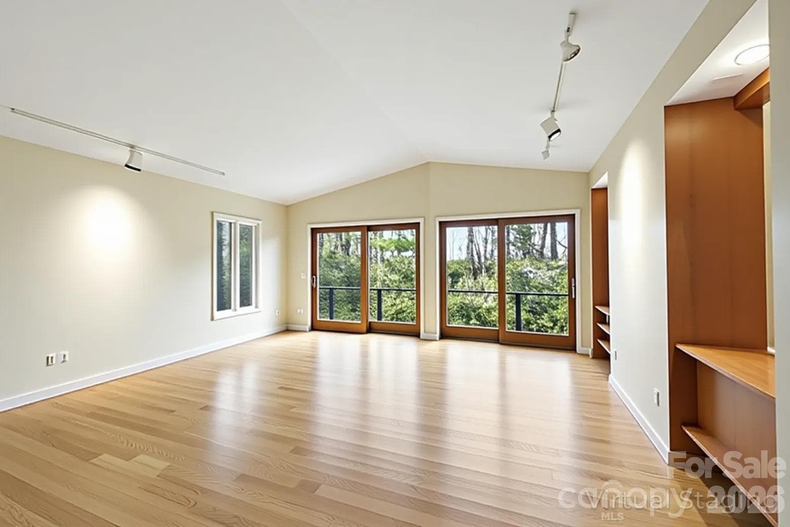 Living room virtually cleared - 100 Elmridge Drive, Flat Rock