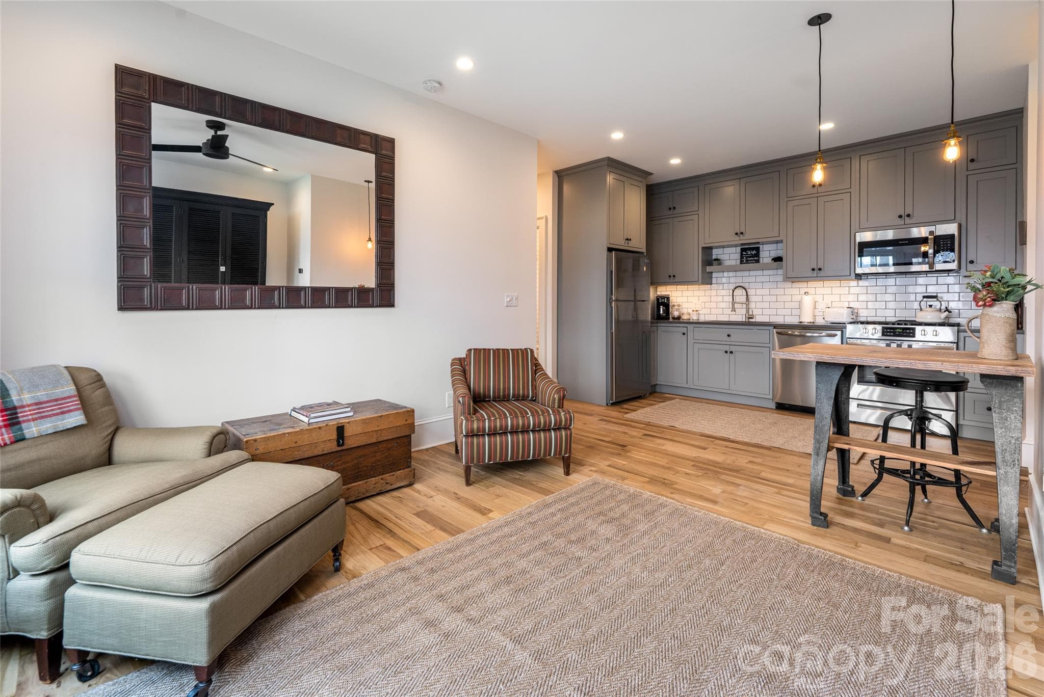 Lower level living area and kitchen - 51 Summit Road, Swannanoa