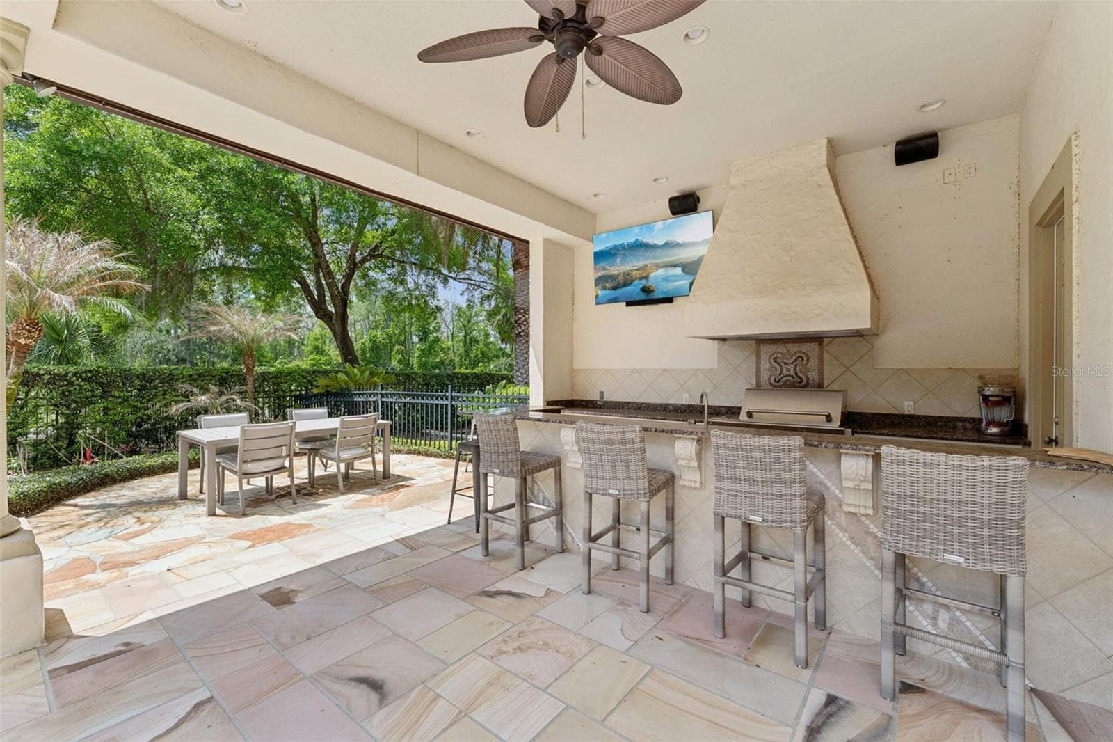 Pool Cabana with a summer kitchen - 3545 LEGACY HILLS CT, LONGWOOD