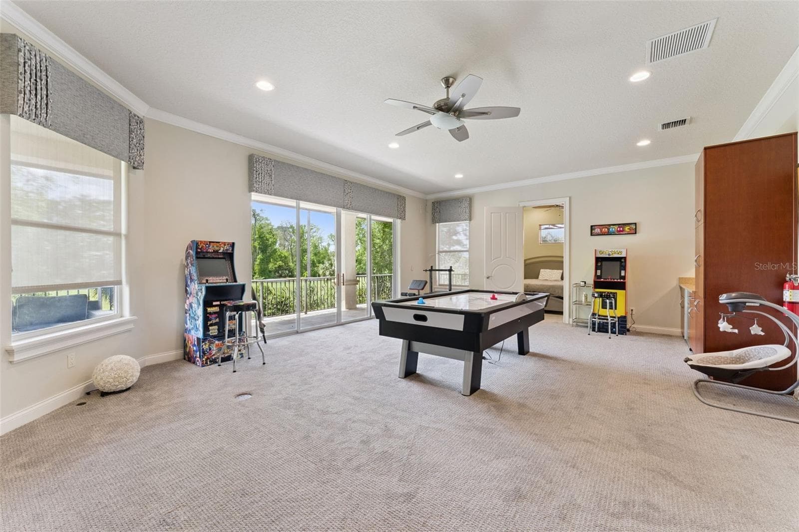 Upstairs bonus room or work out room with balcony - 3545 LEGACY HILLS CT, LONGWOOD