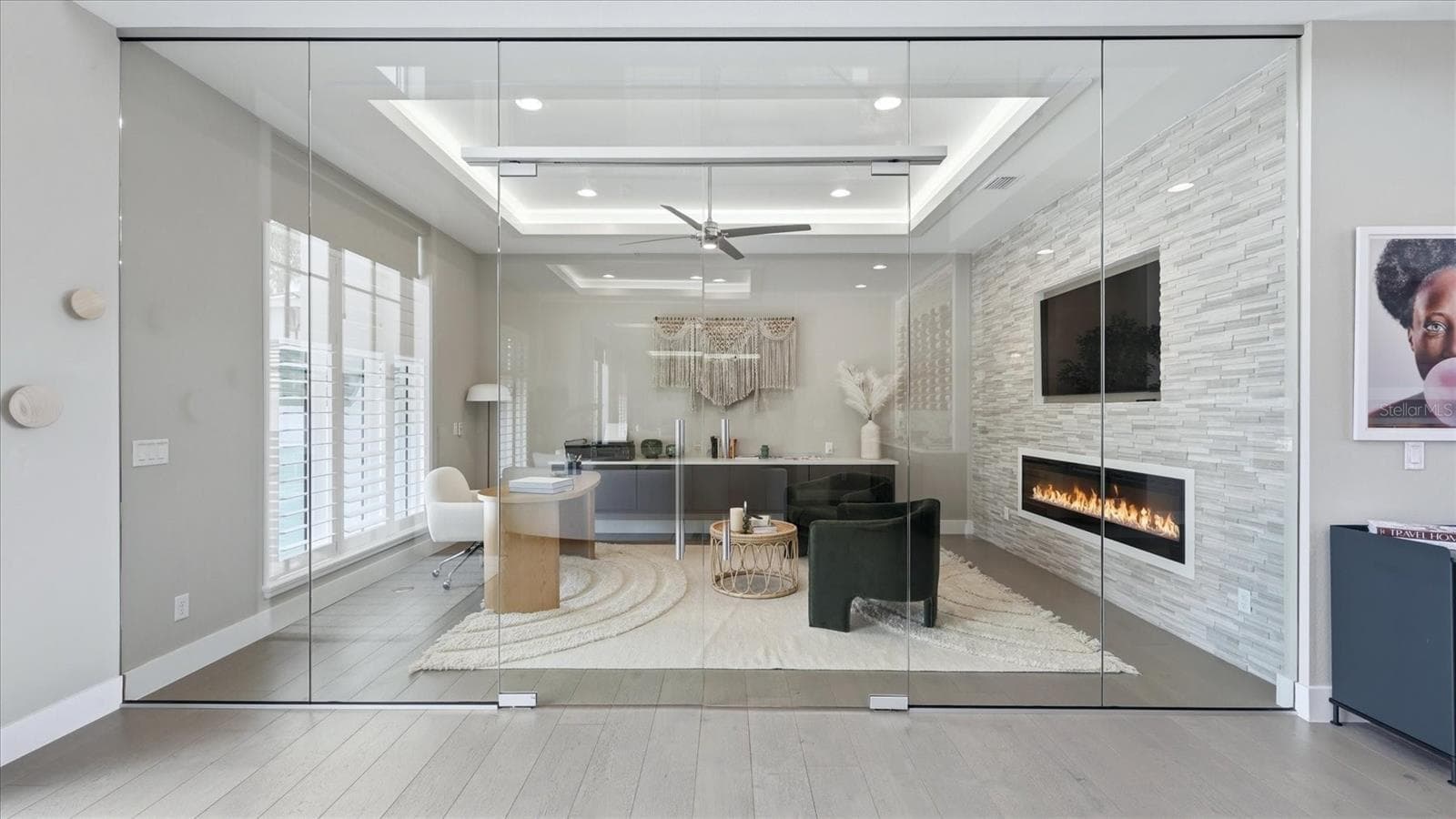 home office with glass wall - 5708 INSPIRATION TER, BRADENTON