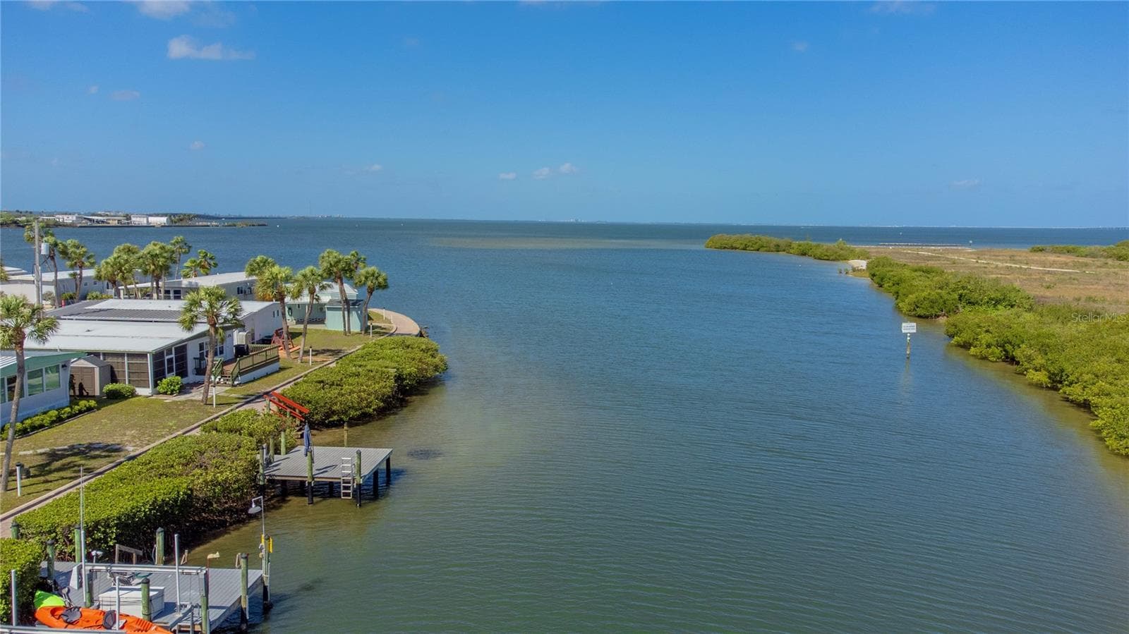 View from canal to Tampa Bay. - 4851 W GANDY BLVD #23C, TAMPA