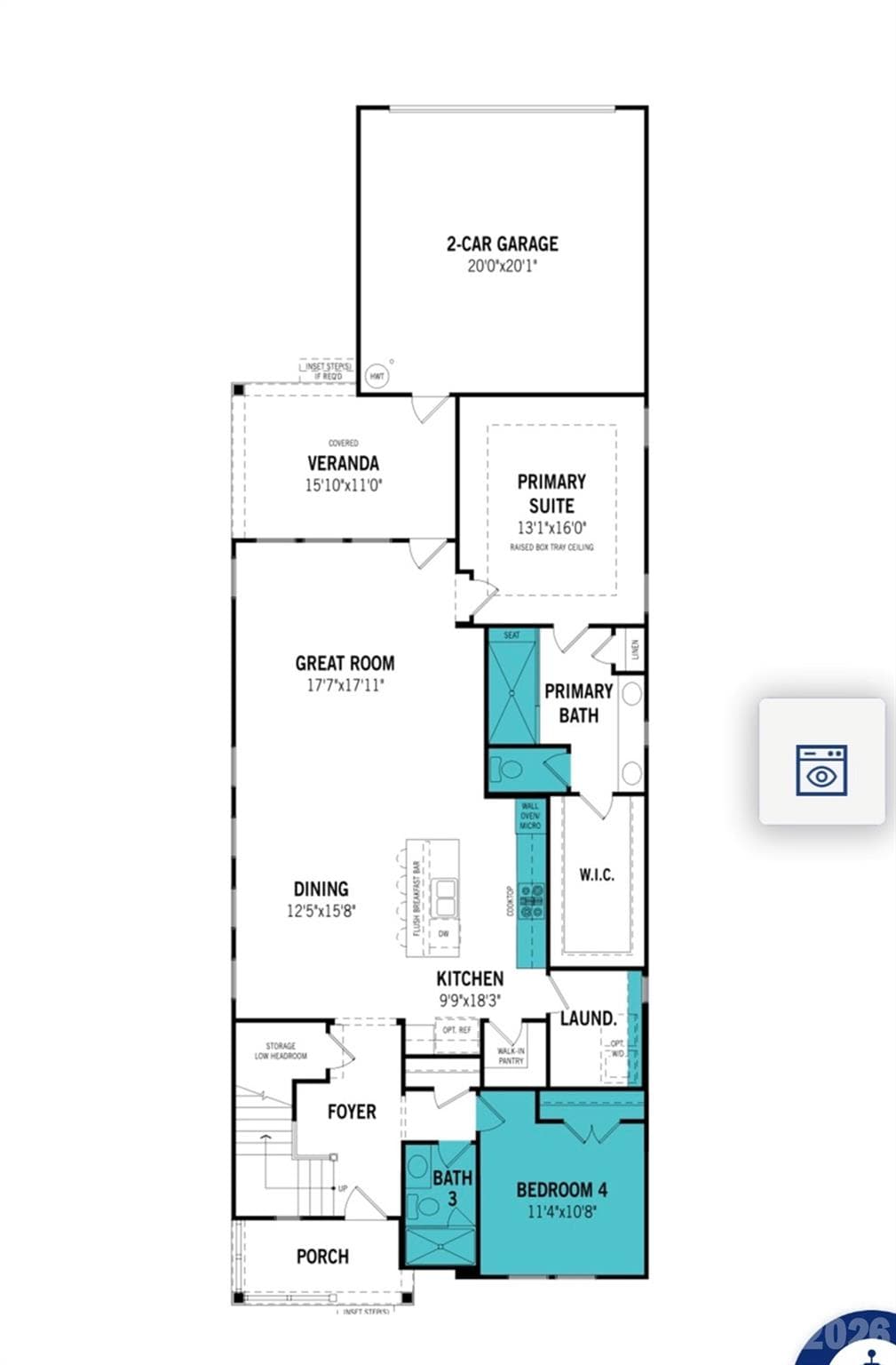 First floor plan rendering - Rock Hill