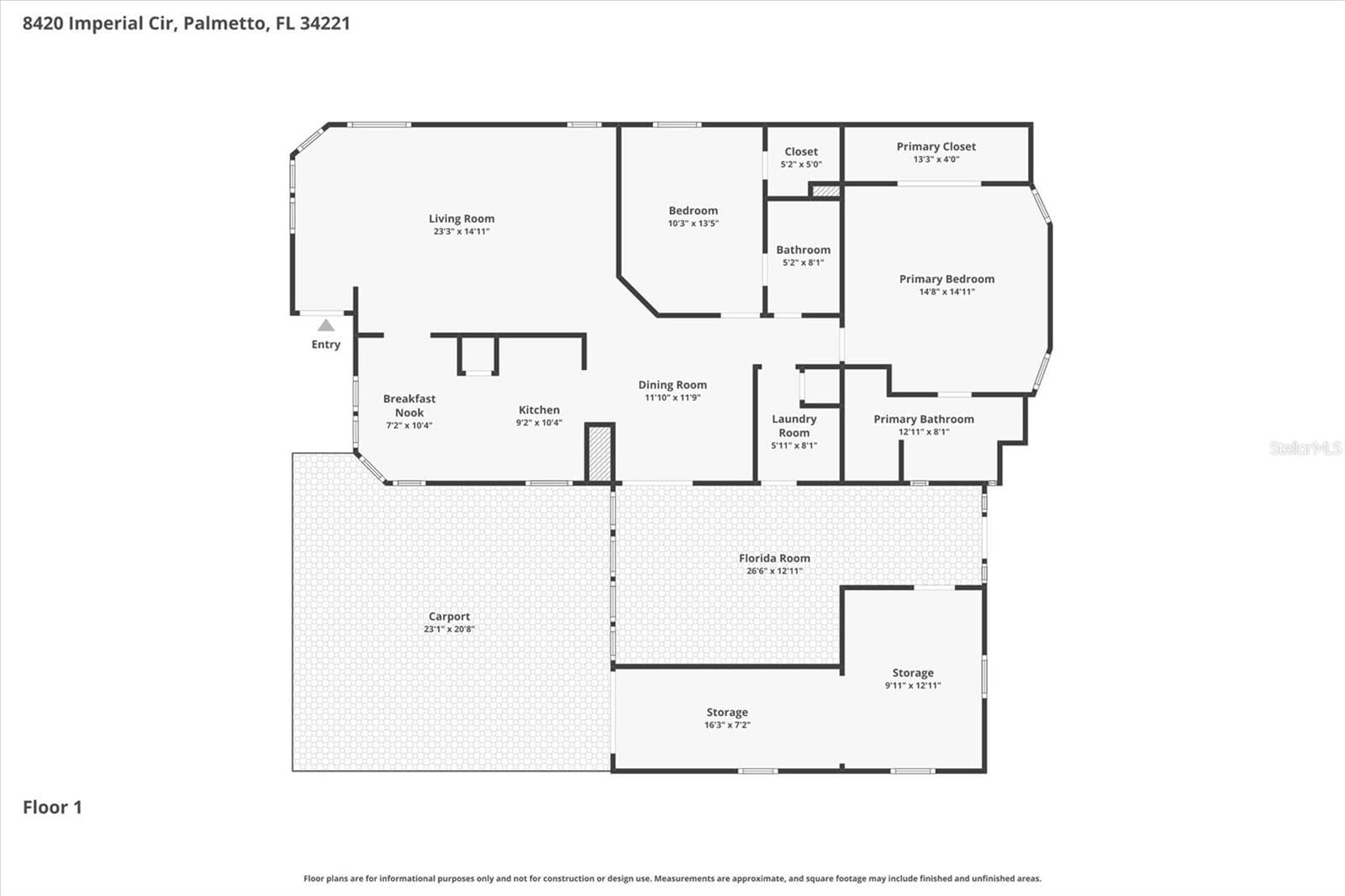 Floor Plan - 8420 IMPERIAL CIR, PALMETTO