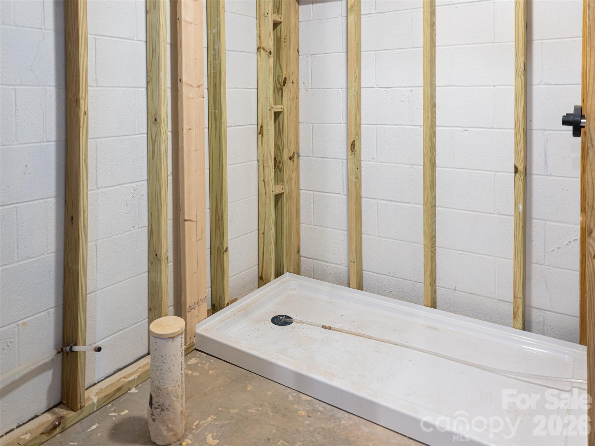 Basement bath plumbed - 17 Dreambird Drive, Leicester