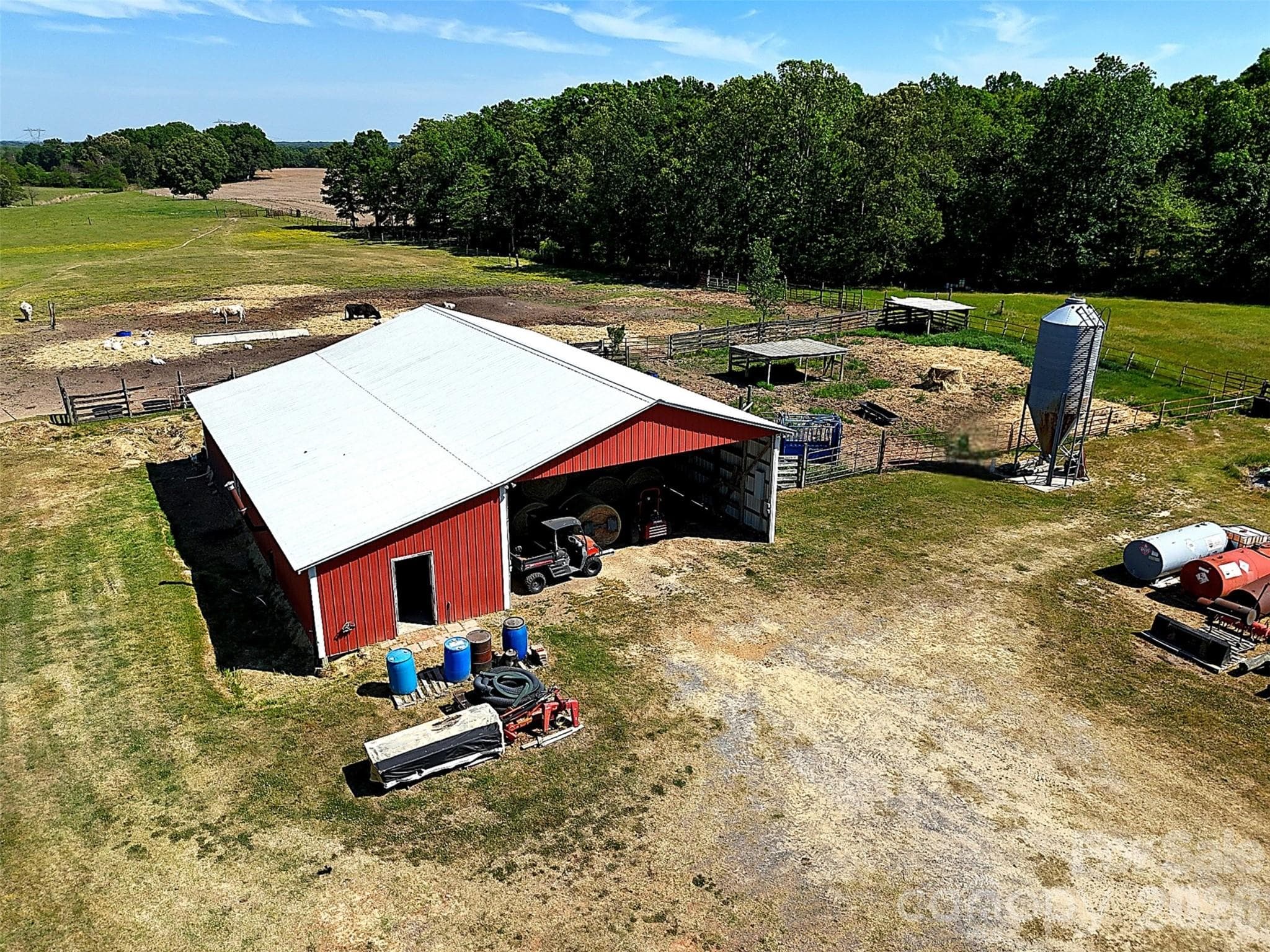 Aerial View of Barn - 2921 Old Pageland Marshville Road, Wingate
