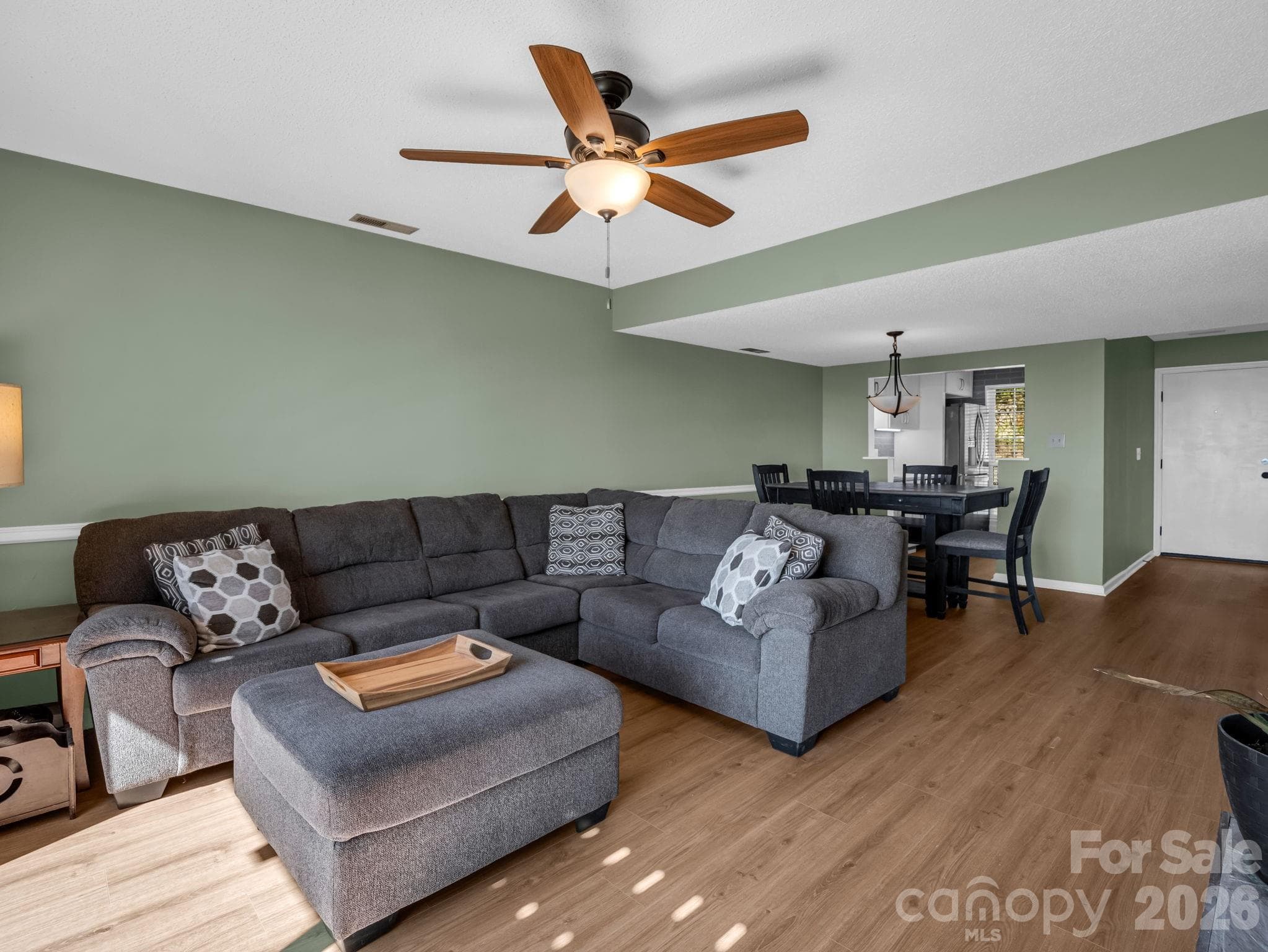 Living Room looking toward the Dining Area and Kitchen - 2881 White Oak Mountain Road, Columbus