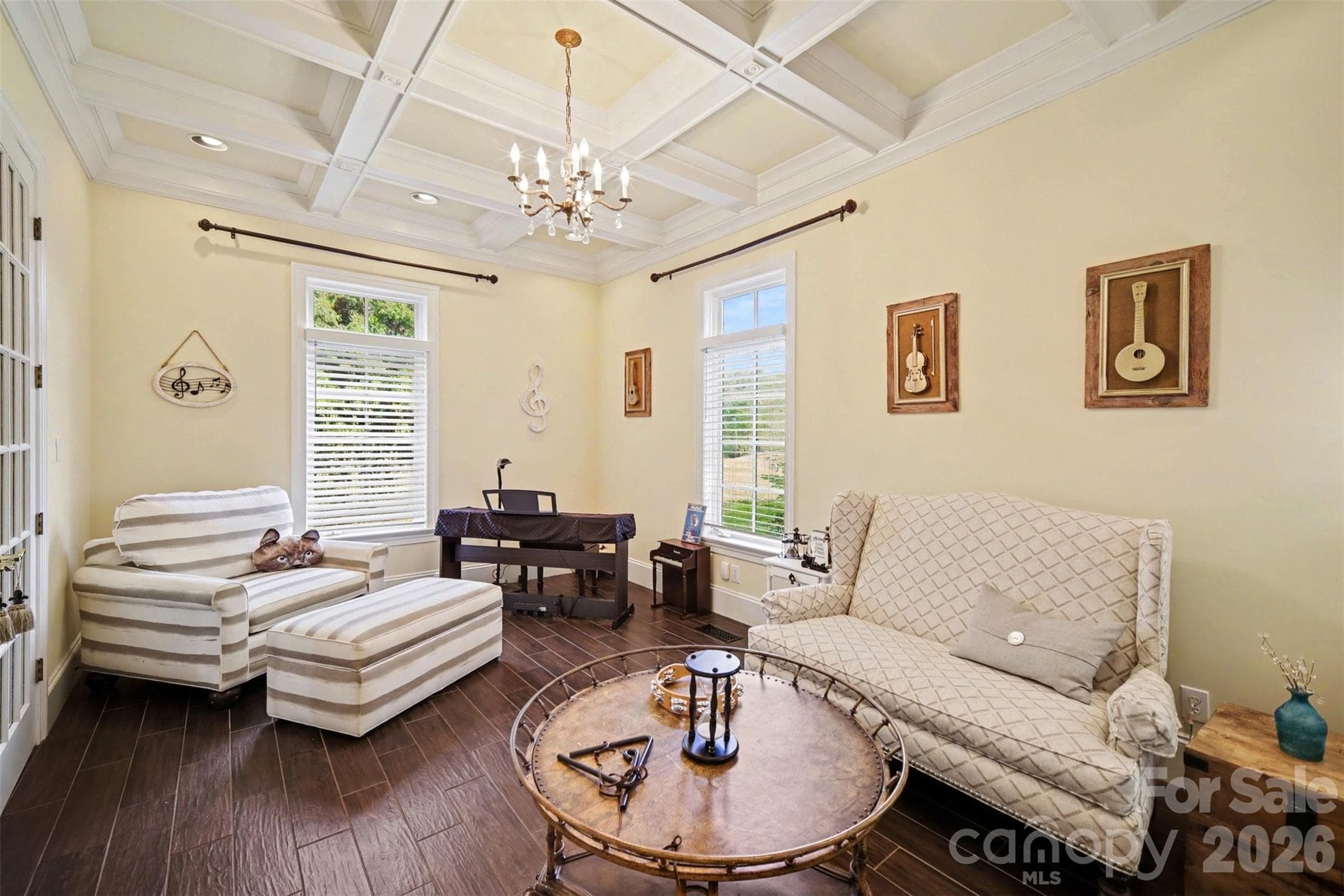 ....coffered ceiling music room! - Shelby