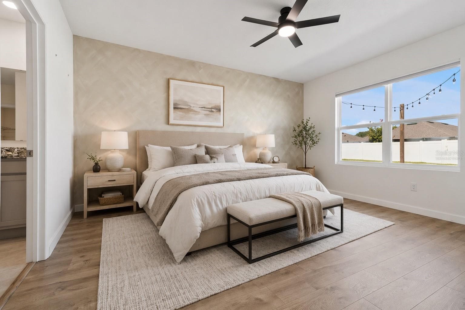 Virtually Staged. Primary Bedroom - 5235 MAHOGANY DR, MOUNT DORA