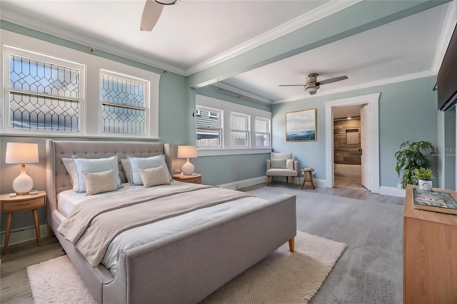 Virtually Staged Primary Bedroom - 4109 N SEMINOLE AVE, TAMPA