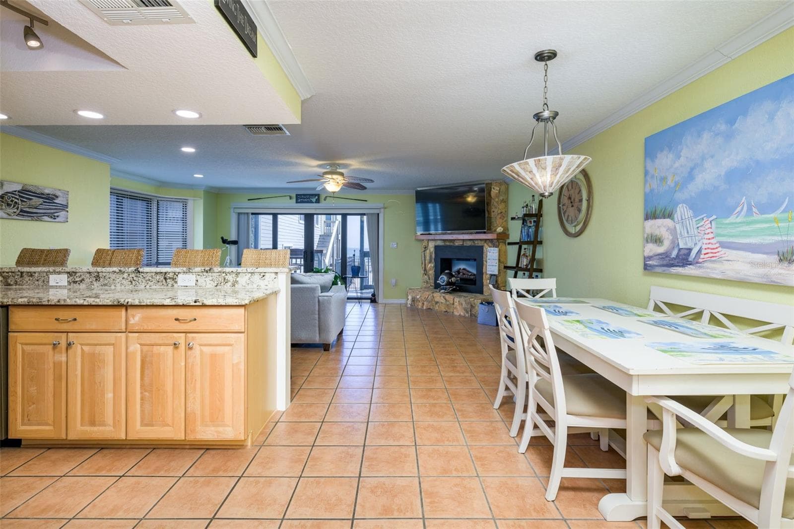 Dining area open to the kitchen - 4421 S ATLANTIC AVE #A2, PONCE INLET