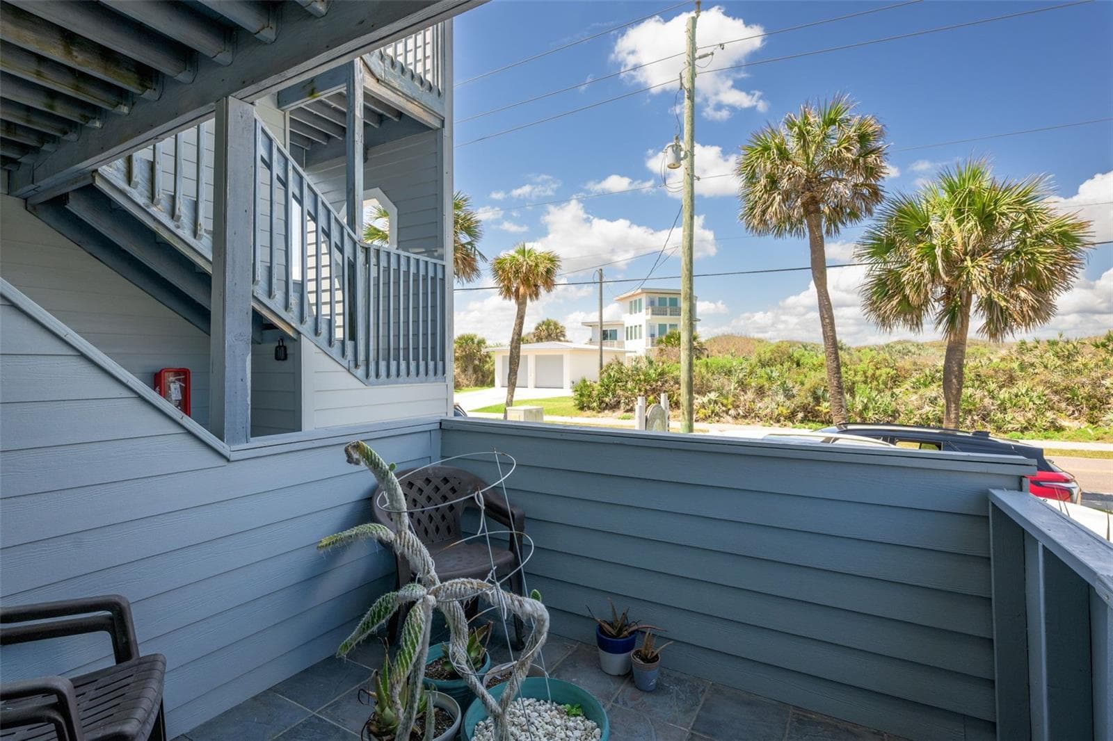 Patio facing west of of Primary Bedroom! Perfect for sunsets!!! - 4421 S ATLANTIC AVE #A2, PONCE INLET