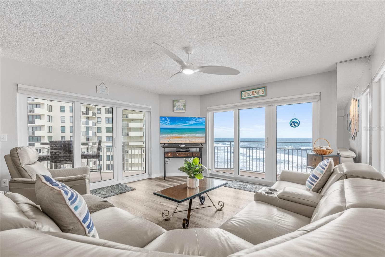 Living with wrap balconny NE VIEW - 2967 S ATLANTIC AVE #903, DAYTONA BEACH SHORES