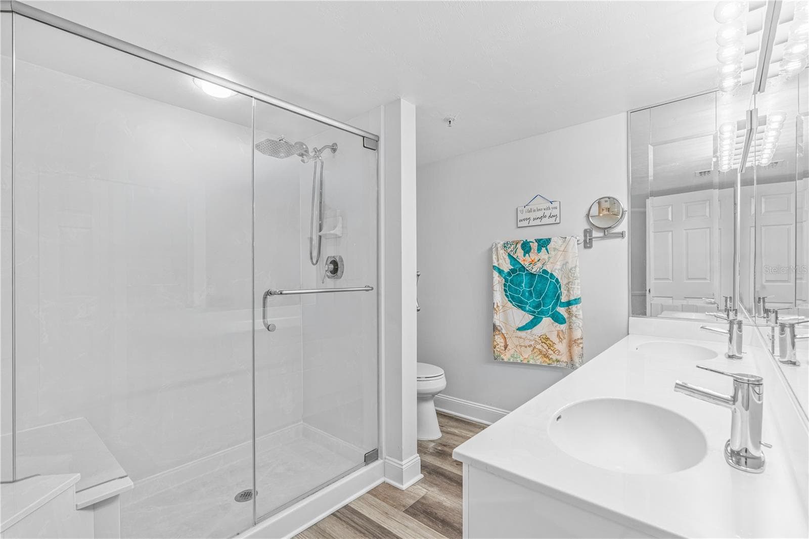 Primary Bath with Double Vanity - 2967 S ATLANTIC AVE #903, DAYTONA BEACH SHORES