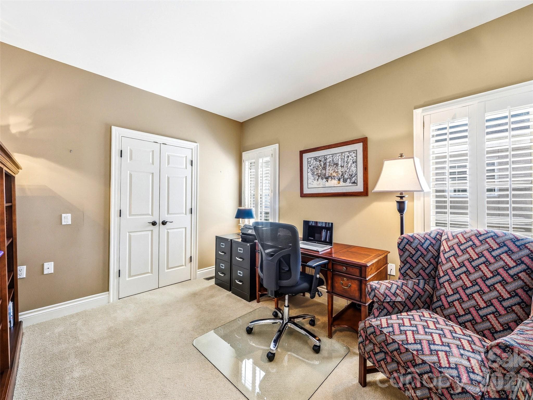 The second bedroom on the main level also makes a wonderful office or studio. - 33 Tiverton Lane, Asheville