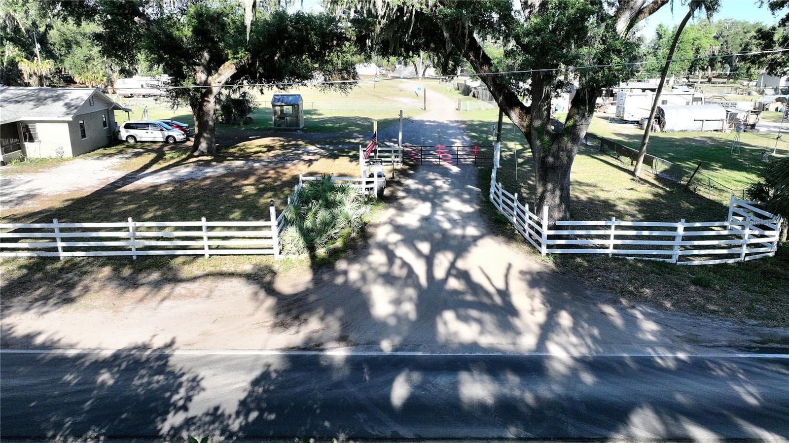 Entrance to road that leads to the land - MUCK POND RD, SEFFNER