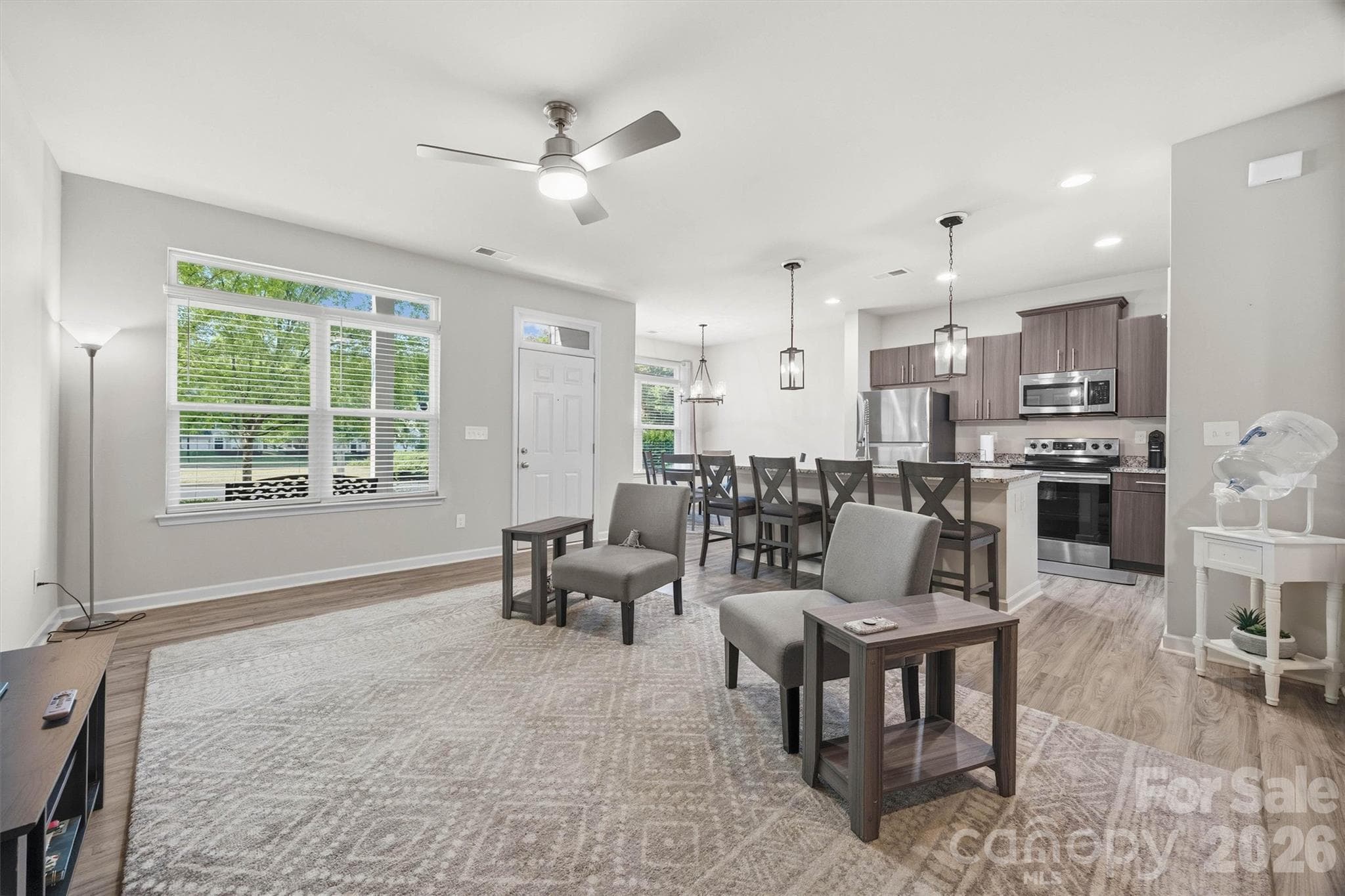 Family Room and Kitchen Open Floorplan - 204 Overstone Court, Fort Mill