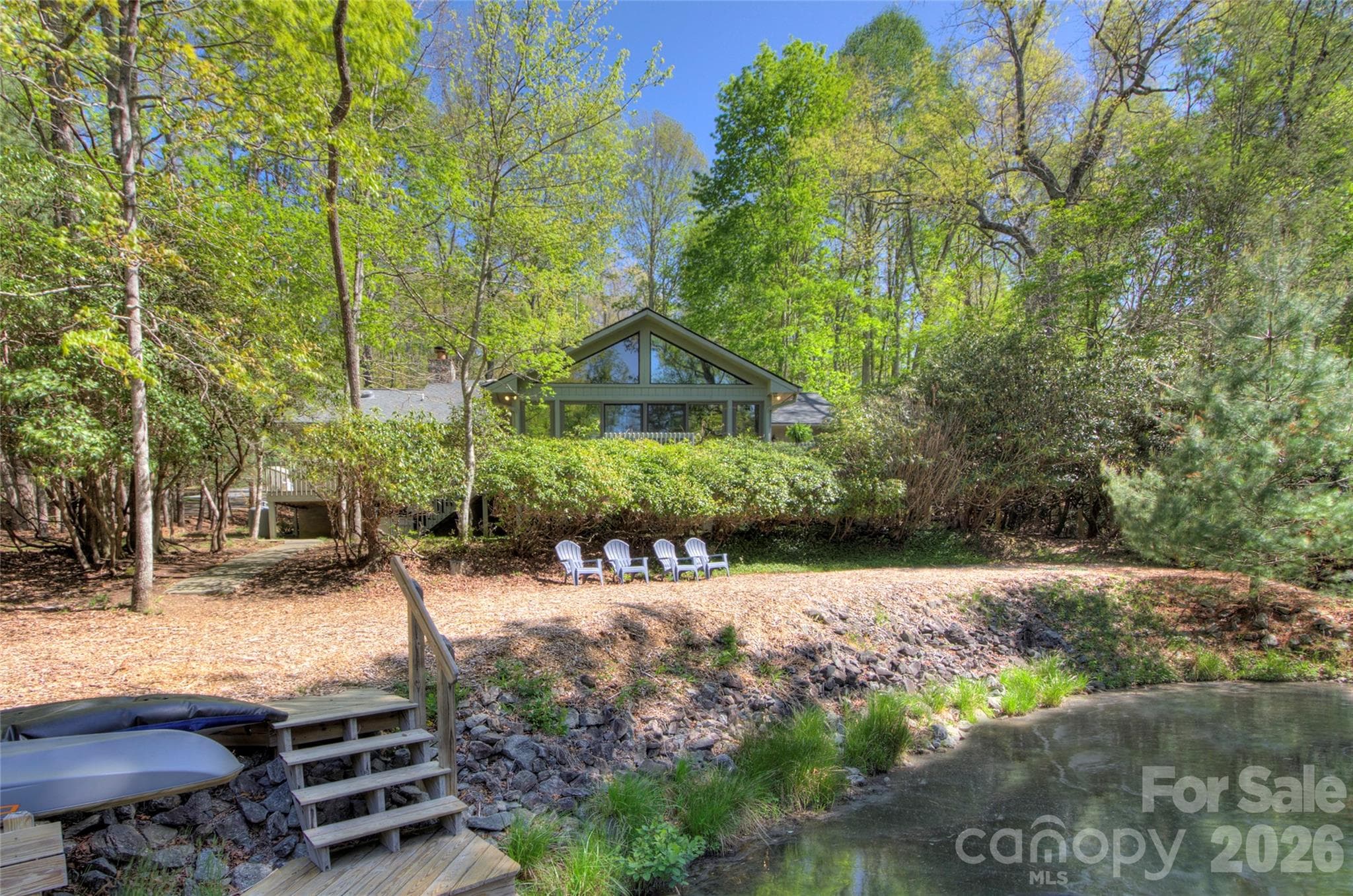 View of Back of Home from Private Dock - 960 Middle Connestee Trail, Brevard