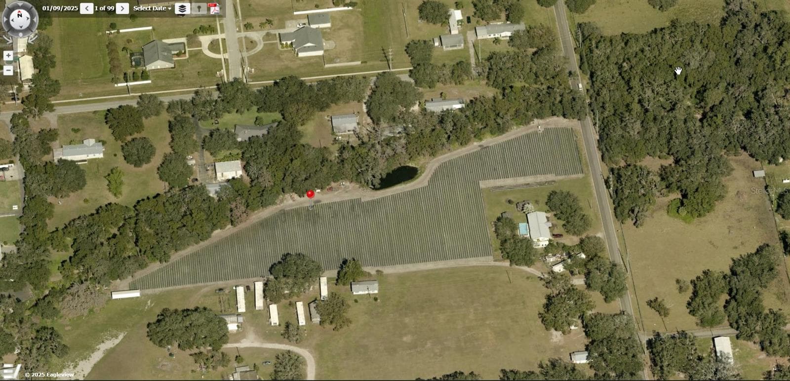 AERIAL VIEW OF LOT & NEIGHBORHOODDIRECTIONS: The East-West Rd in view above the lot is Wheeler Rd – it Dead-Ends in Gallagher Rd - GALLAGHER RD, DOVER