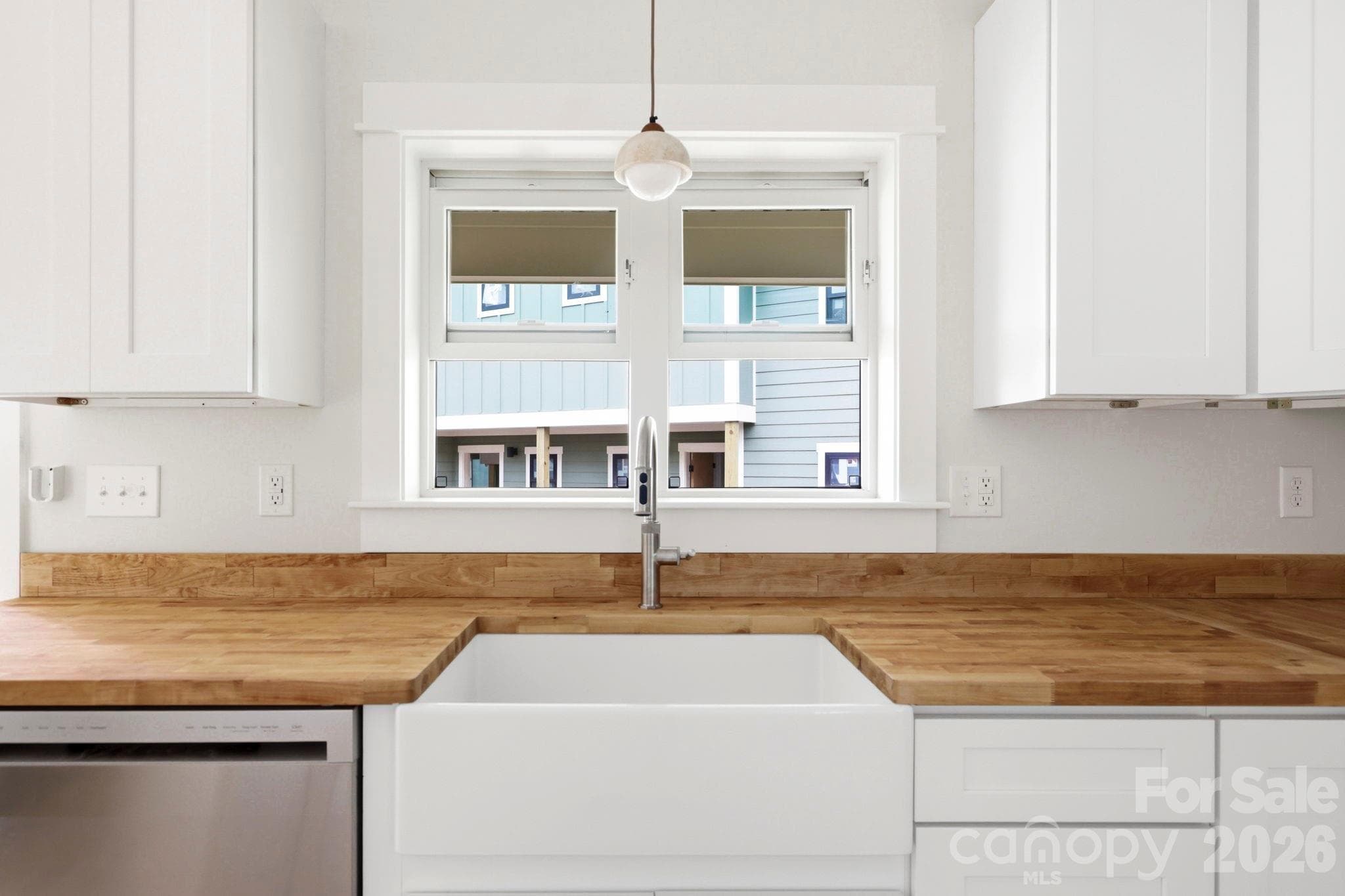 Kitchen with Butcher Block countertop - 17 Fireside Drive, Asheville