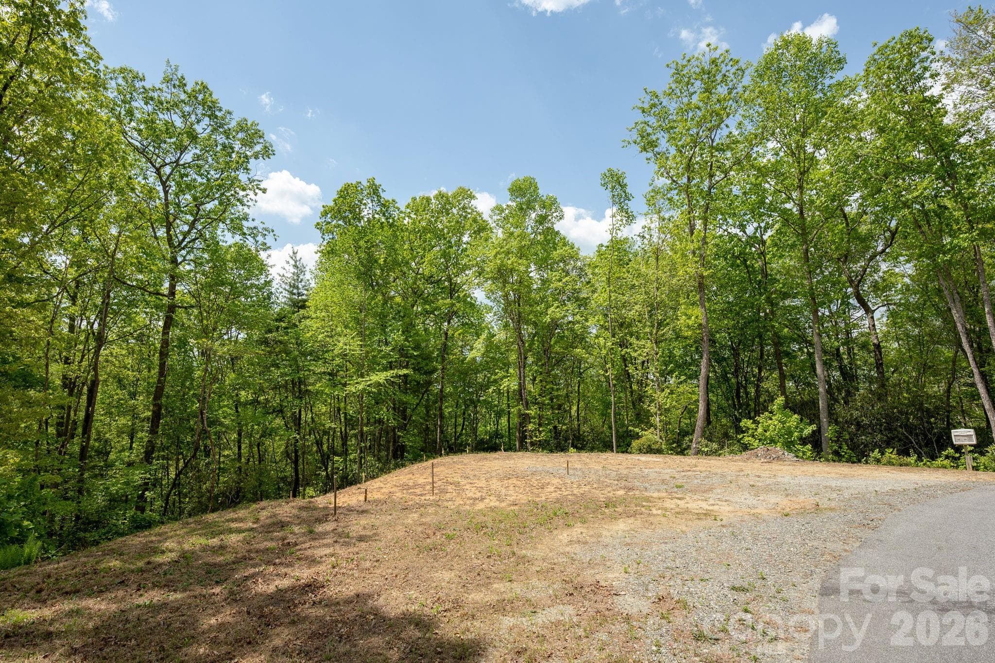View of building site from left of property - Hendersonville