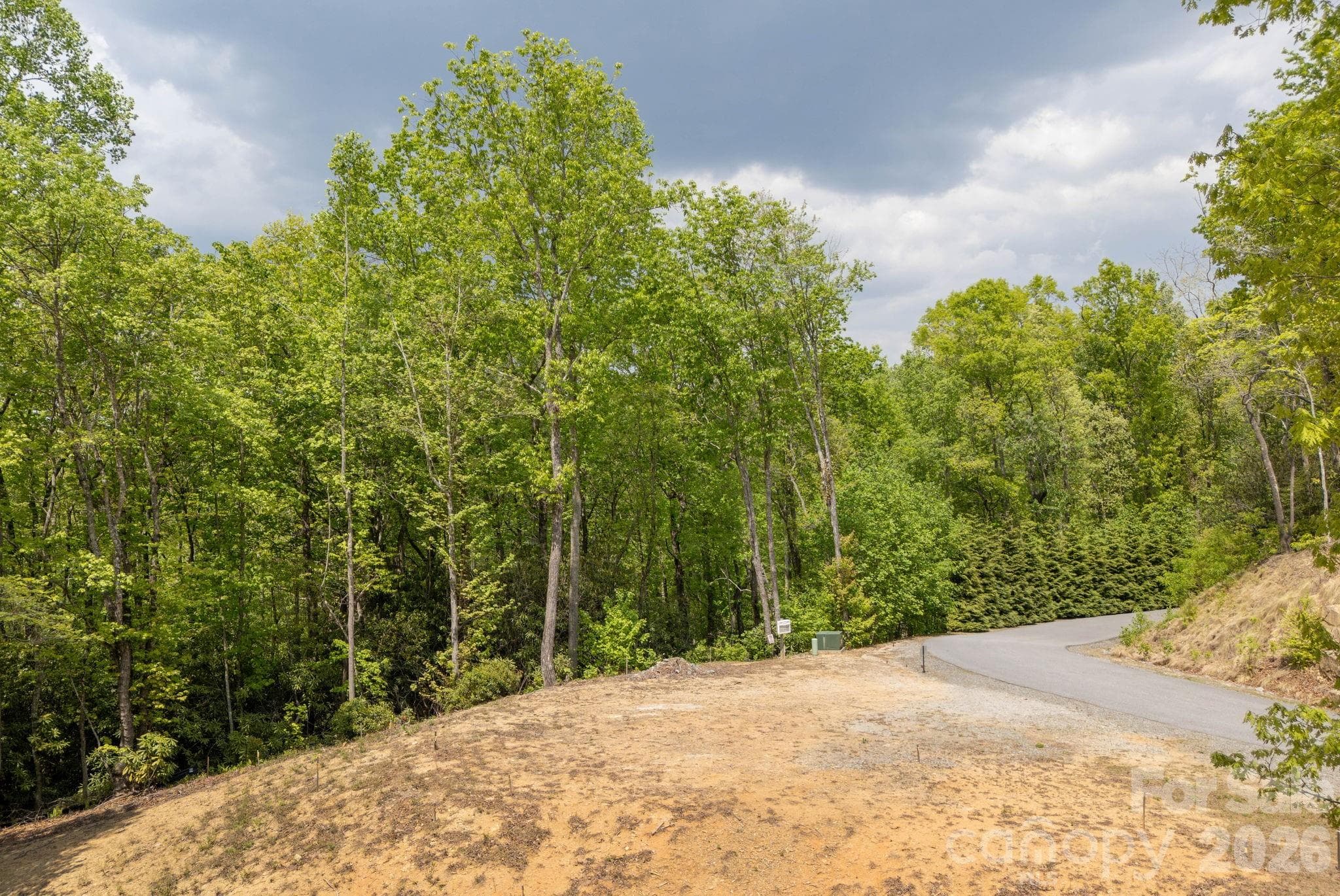 View of building site and road leading to gate - Hendersonville